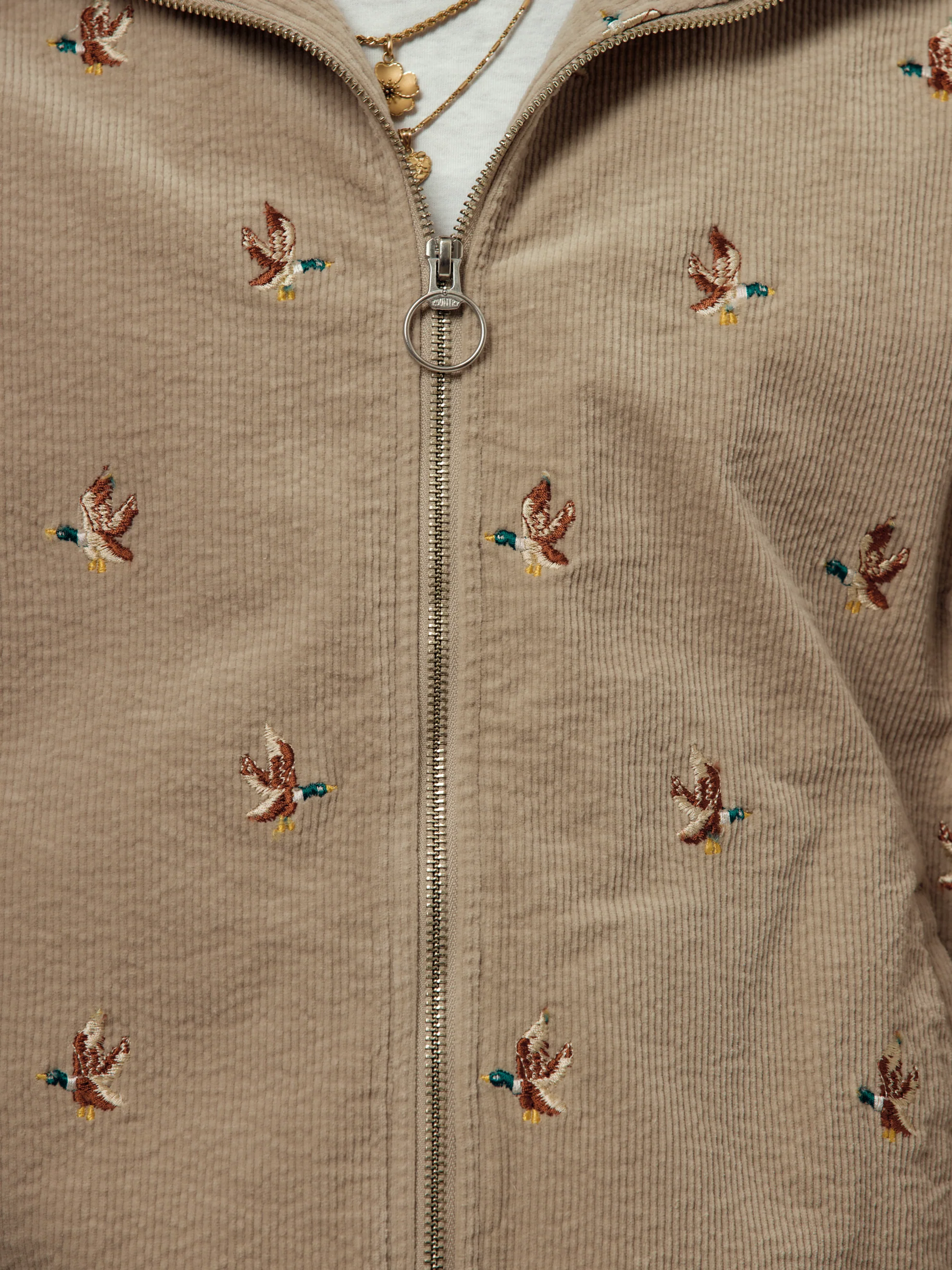 11W Stretch Corduroy DUCK Embroidery Track JKT (Banner Stripe) - Image 6