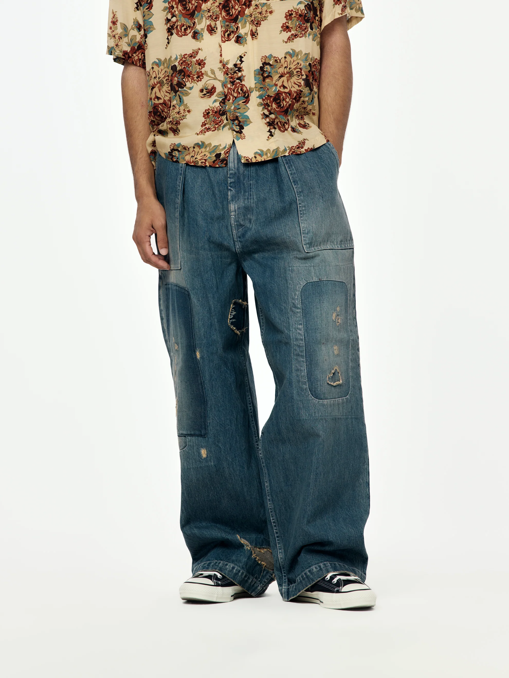 14oz Denim FATIGUE Baggy Pants (RUSHFIELD Remake)