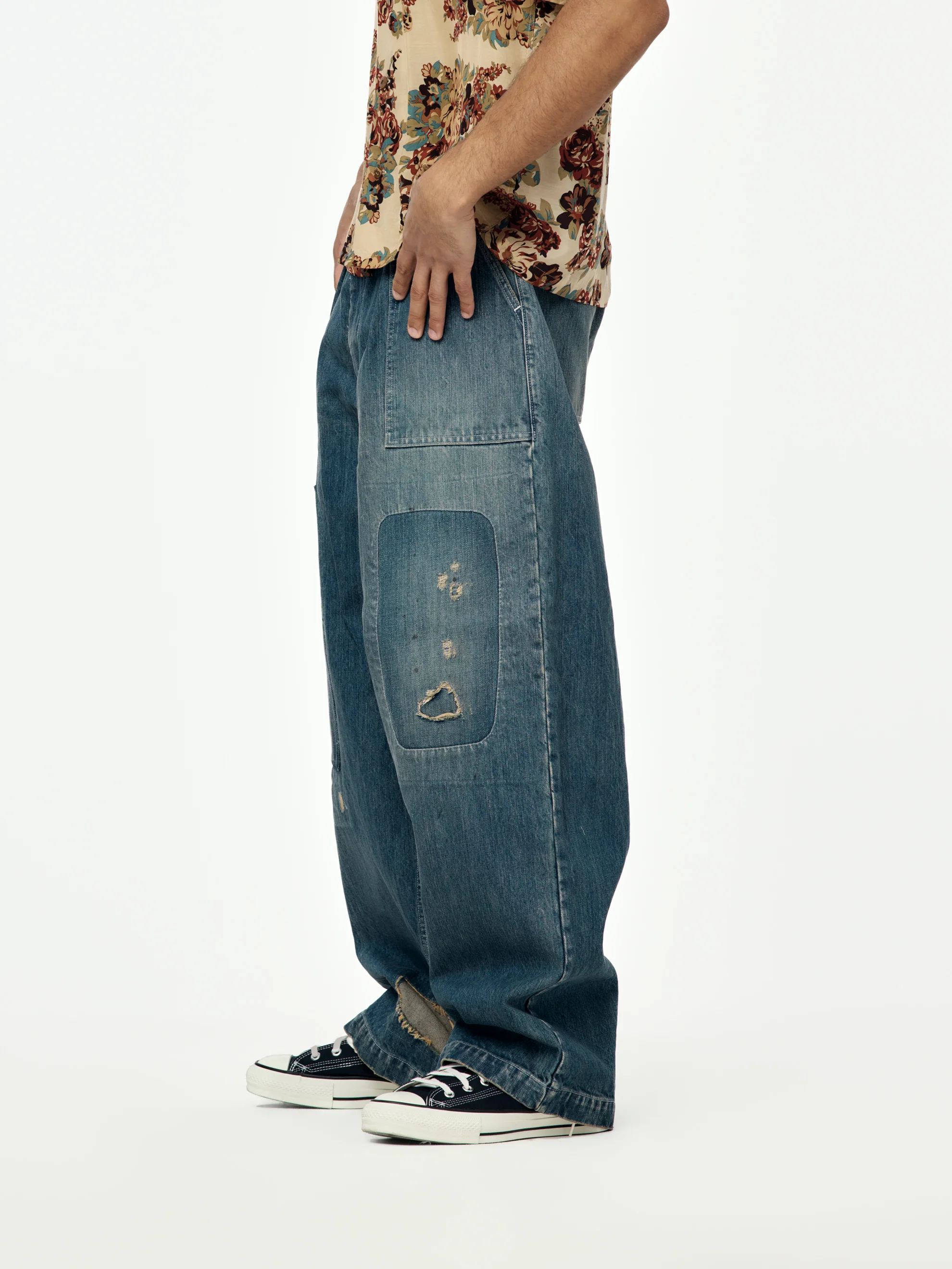 14oz Denim FATIGUE Baggy Pants (RUSHFIELD Remake) - Image 2