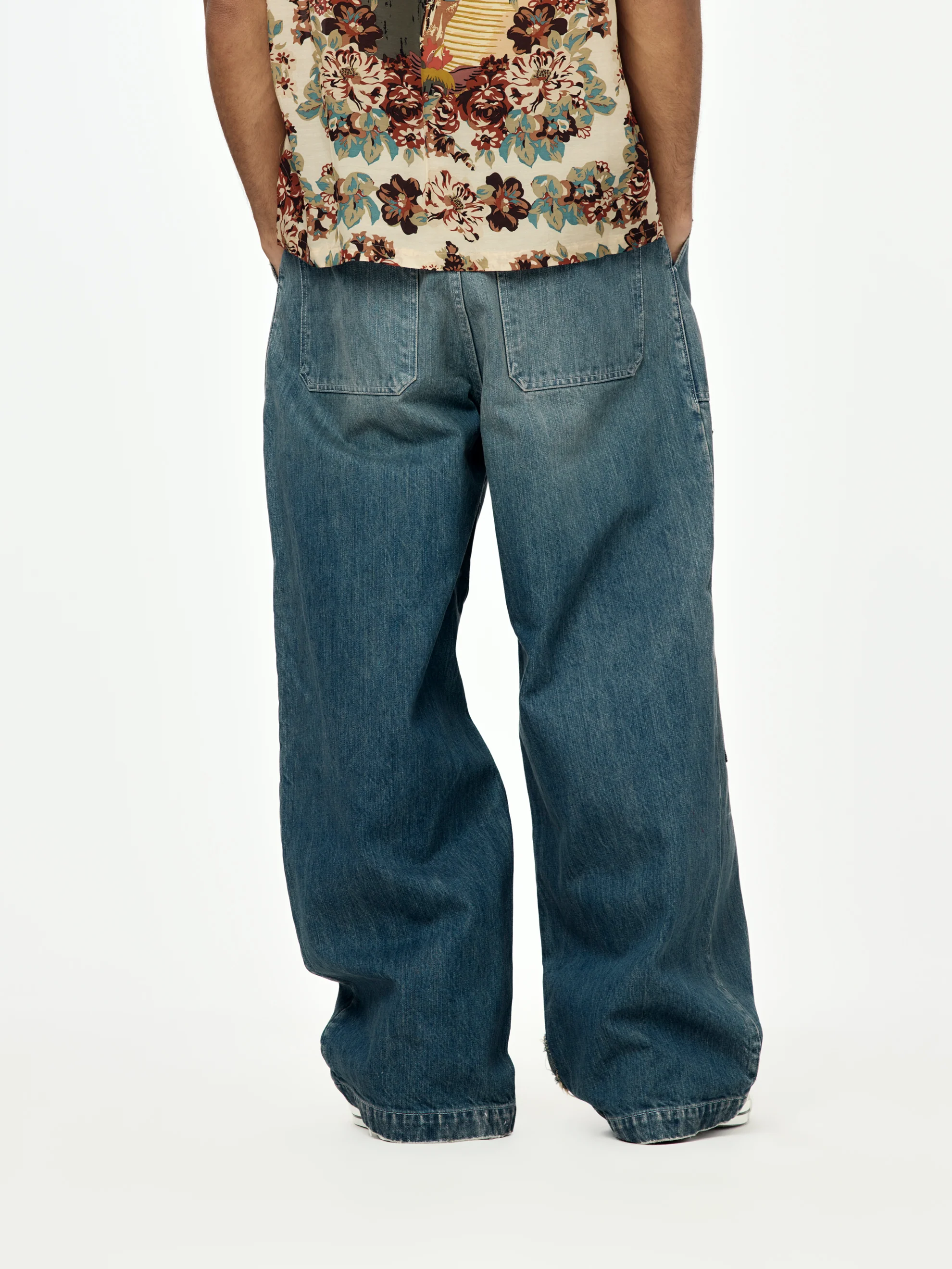 14oz Denim FATIGUE Baggy Pants (RUSHFIELD Remake) - Image 4