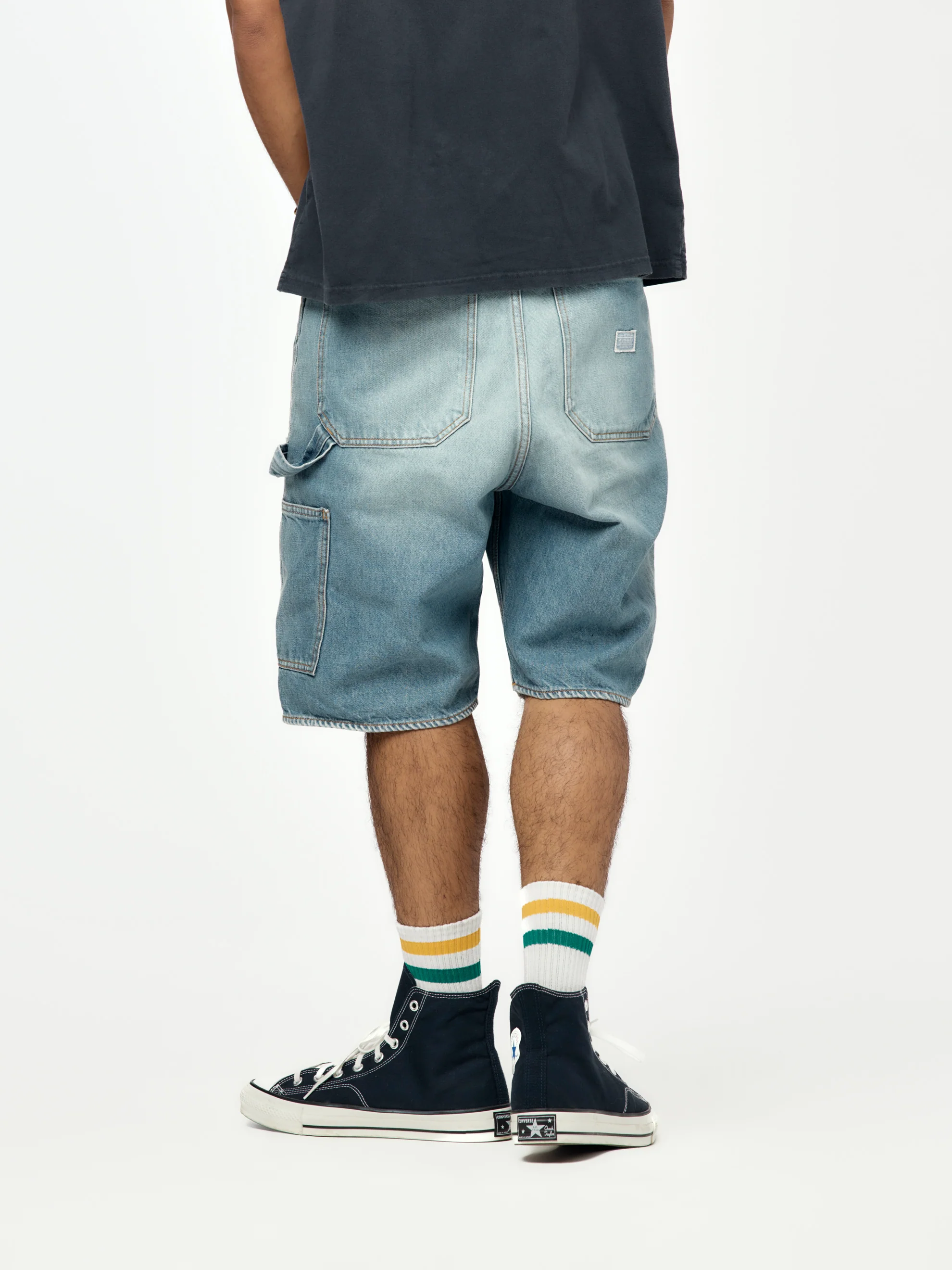 14oz Denim Studs Remake Shorts - Image 3