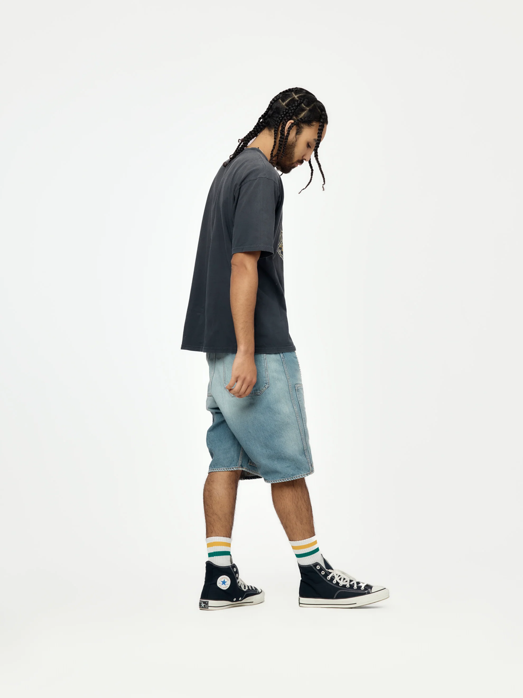 14oz Denim Studs Remake Shorts - Image 5