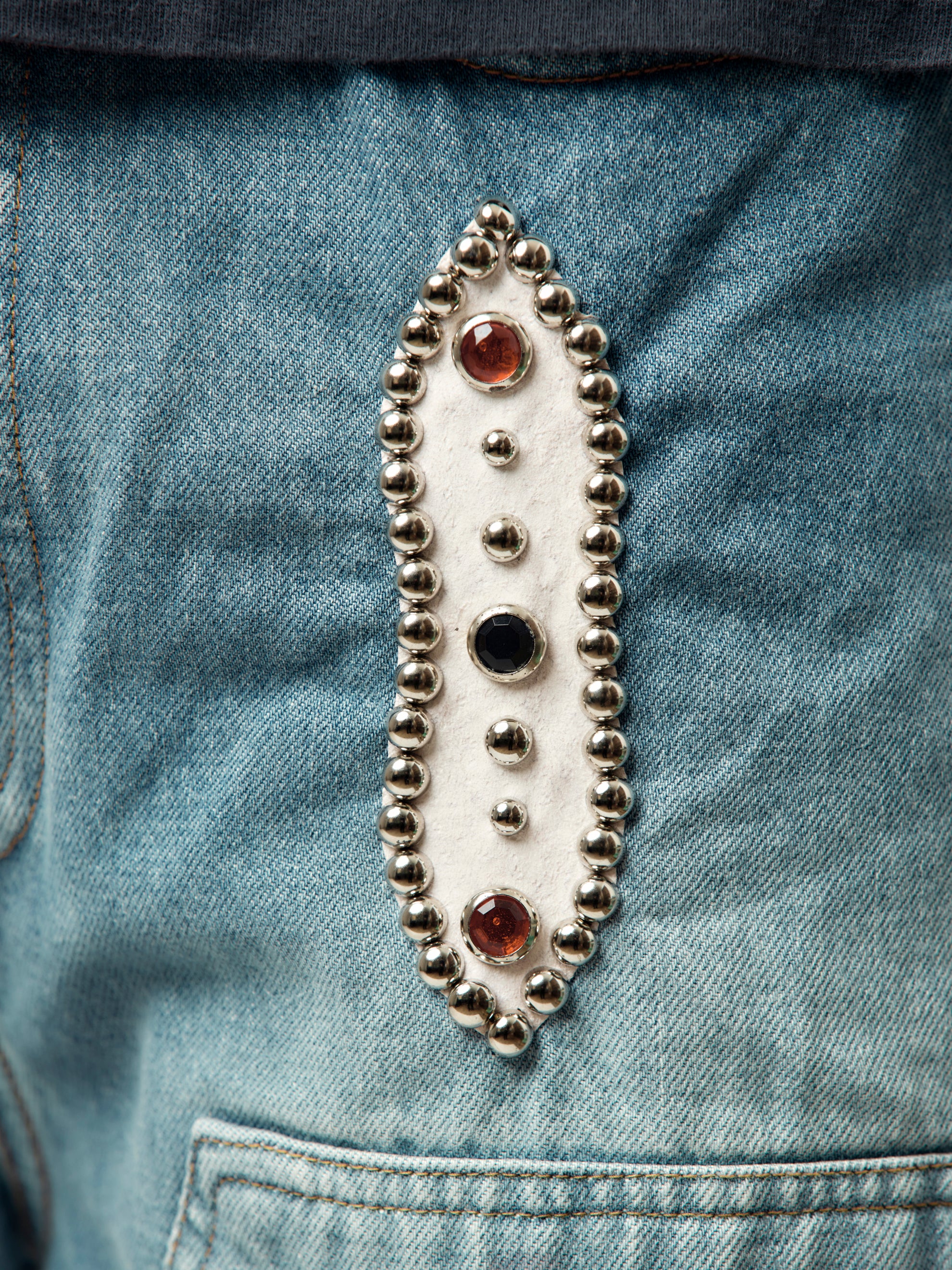 14oz Denim Studs Remake Shorts - Image 6