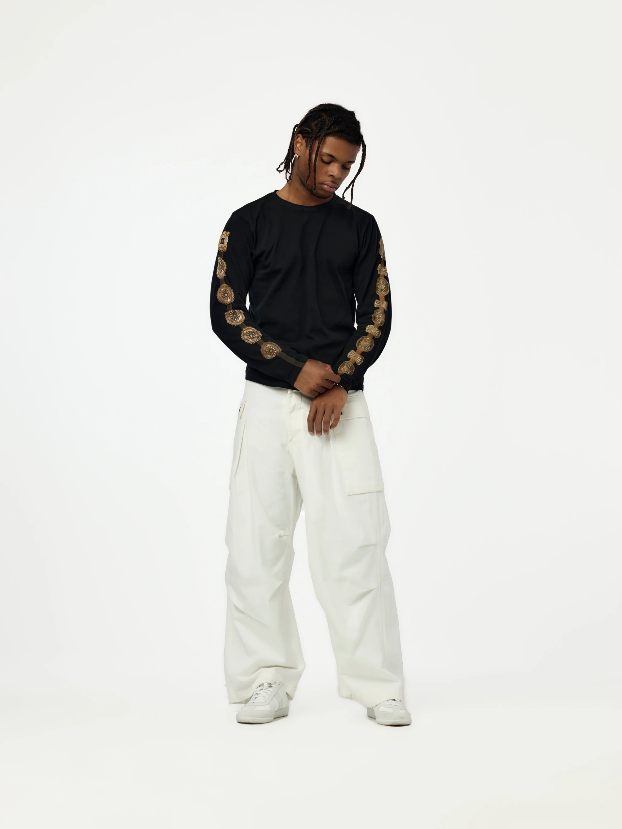 20/- Jersey Long Sleeve Tee (Concho Belt Sleeve) - Image 4