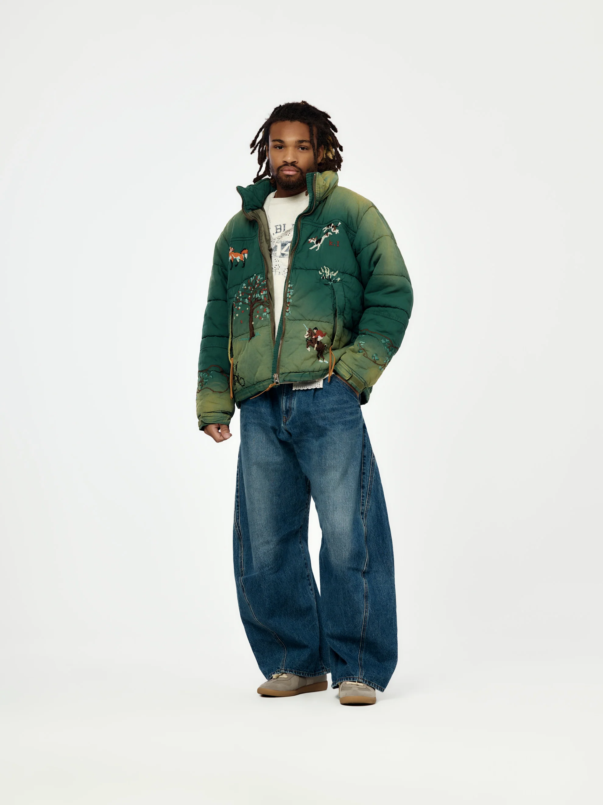 3D Cutting Denim Pants (Indigo) - Image 4