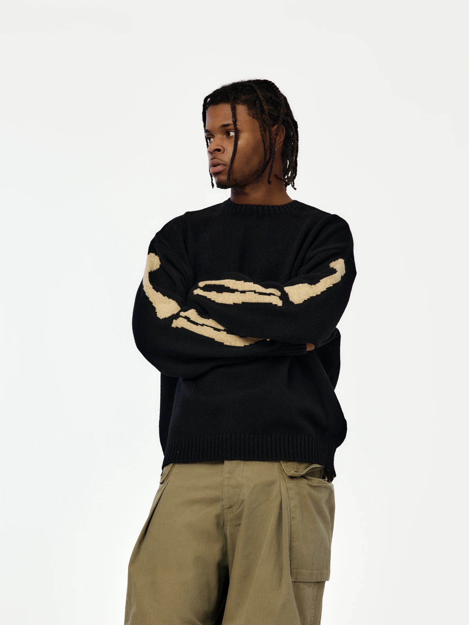 5G Wool BONE Crew Sweater - Image 2