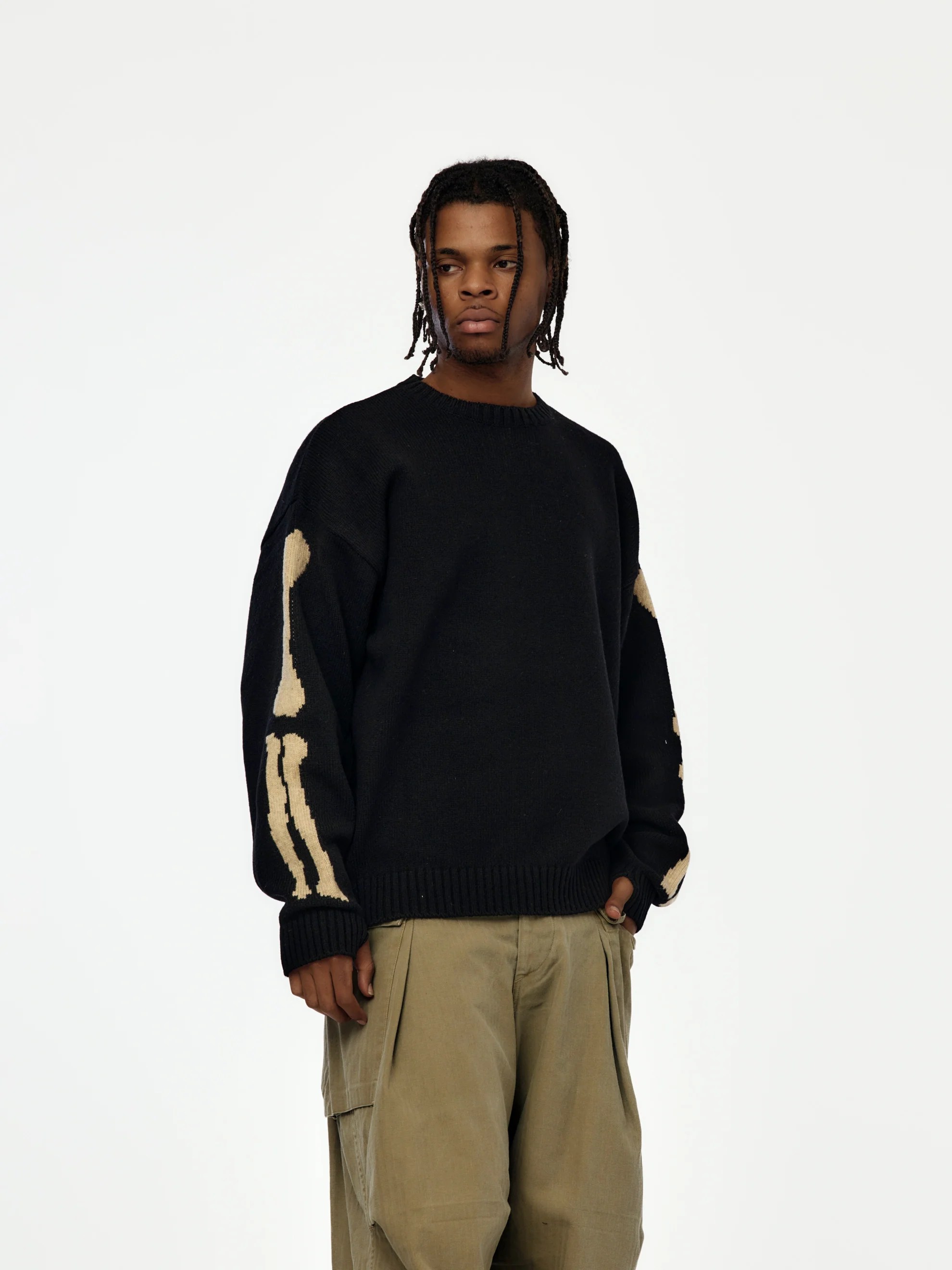 5G Wool BONE Crew Sweater - Image 3