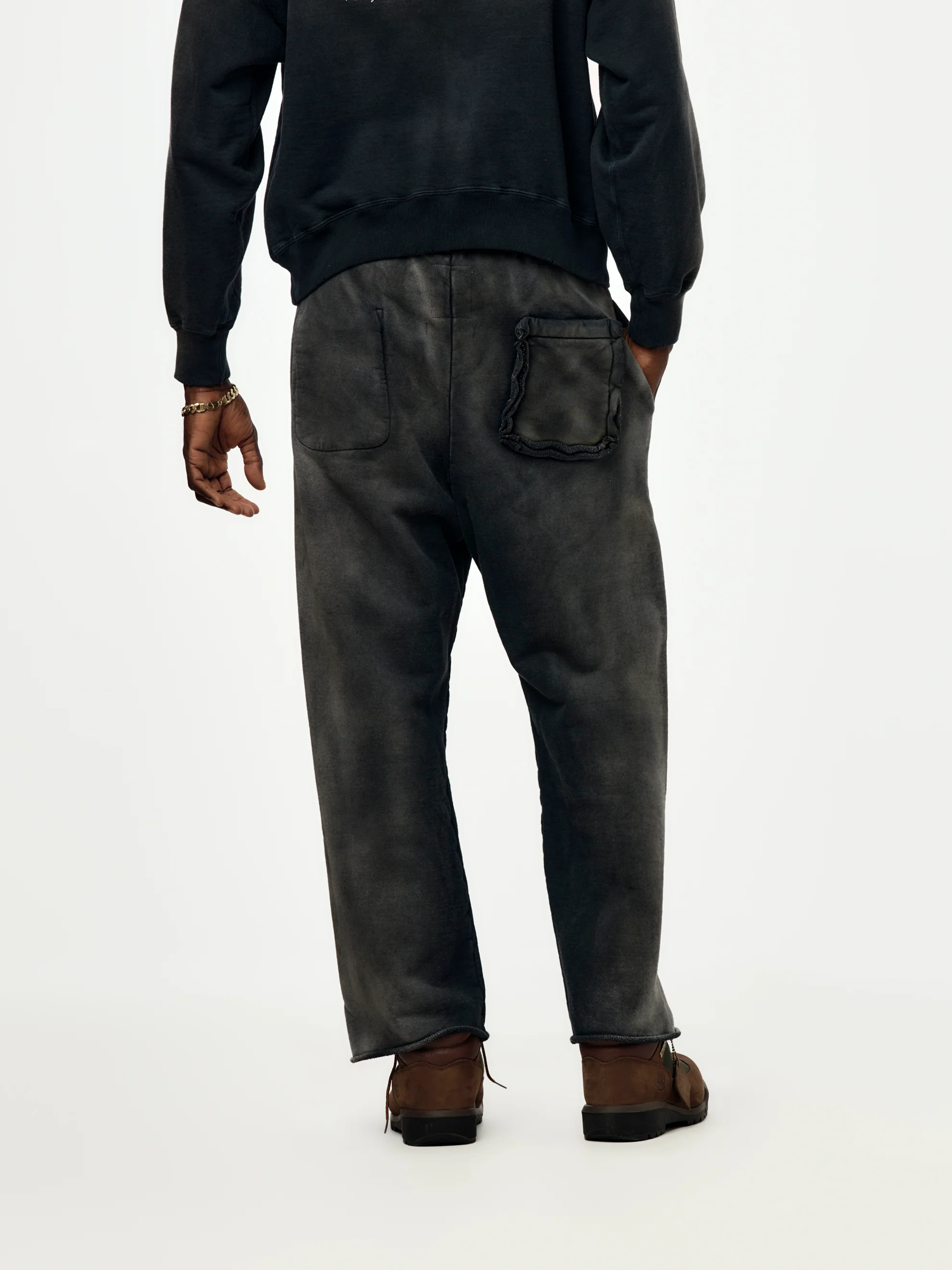 #7 Vinyl Aged Sweatpants (Black) - Image 3