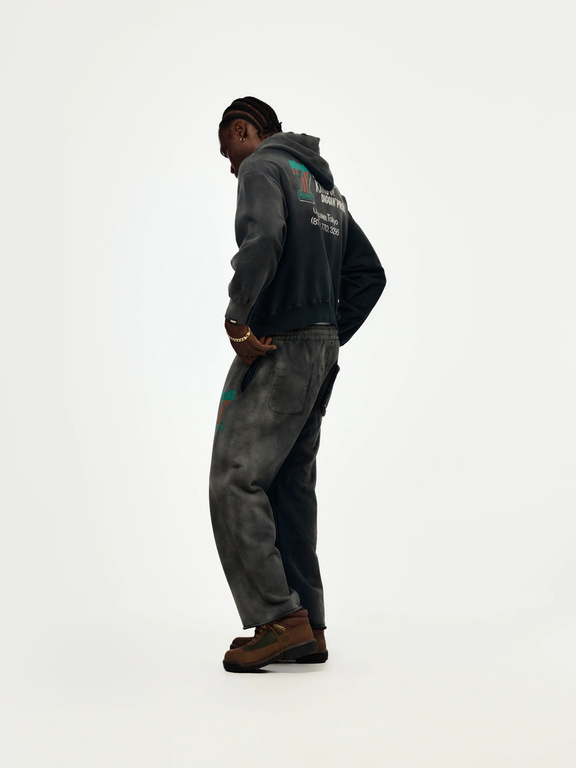 #7 Vinyl Aged Sweatpants (Black) - Image 6