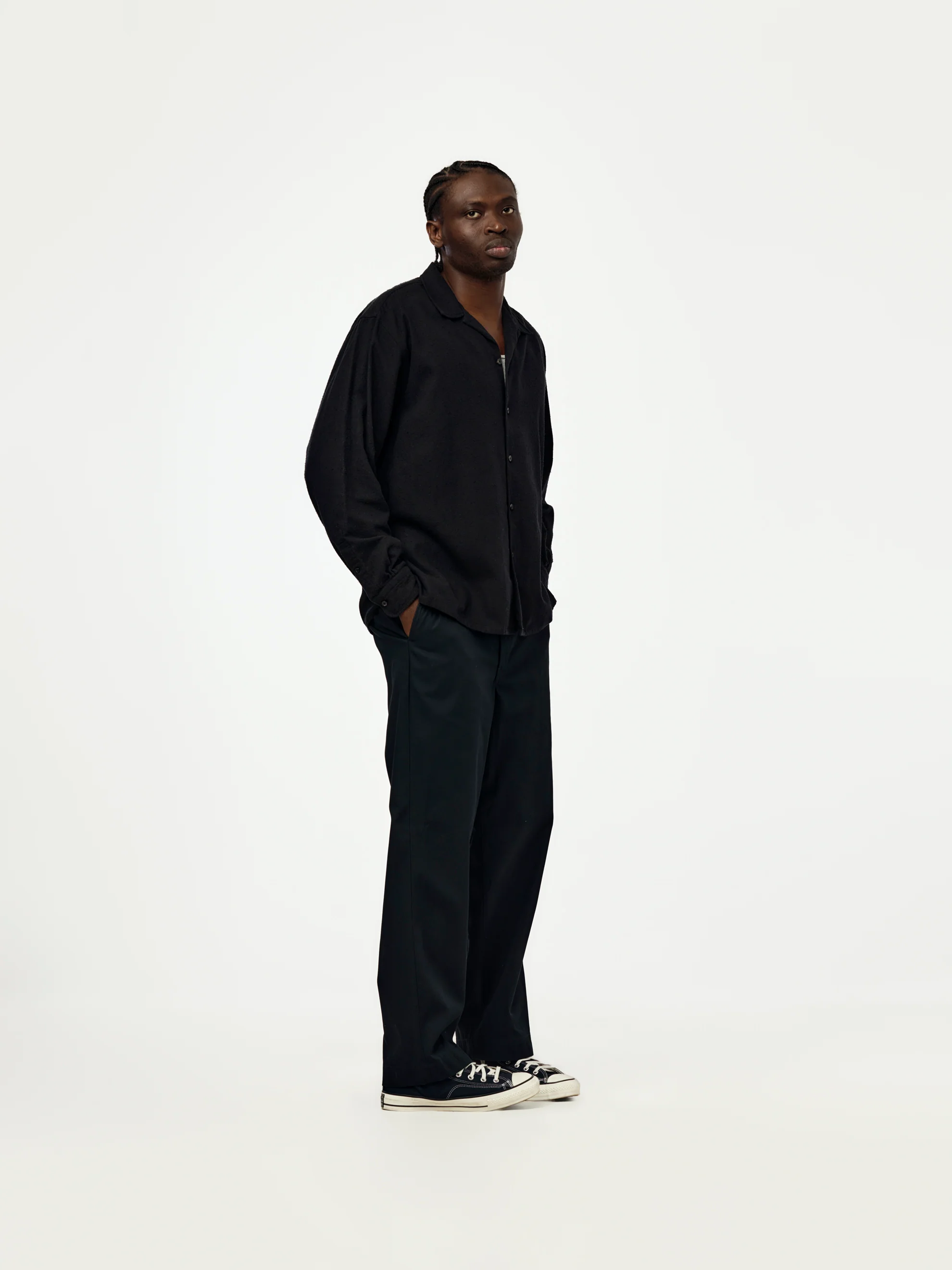Work Chino Trousers (NAVY) (SIS) - Image 4