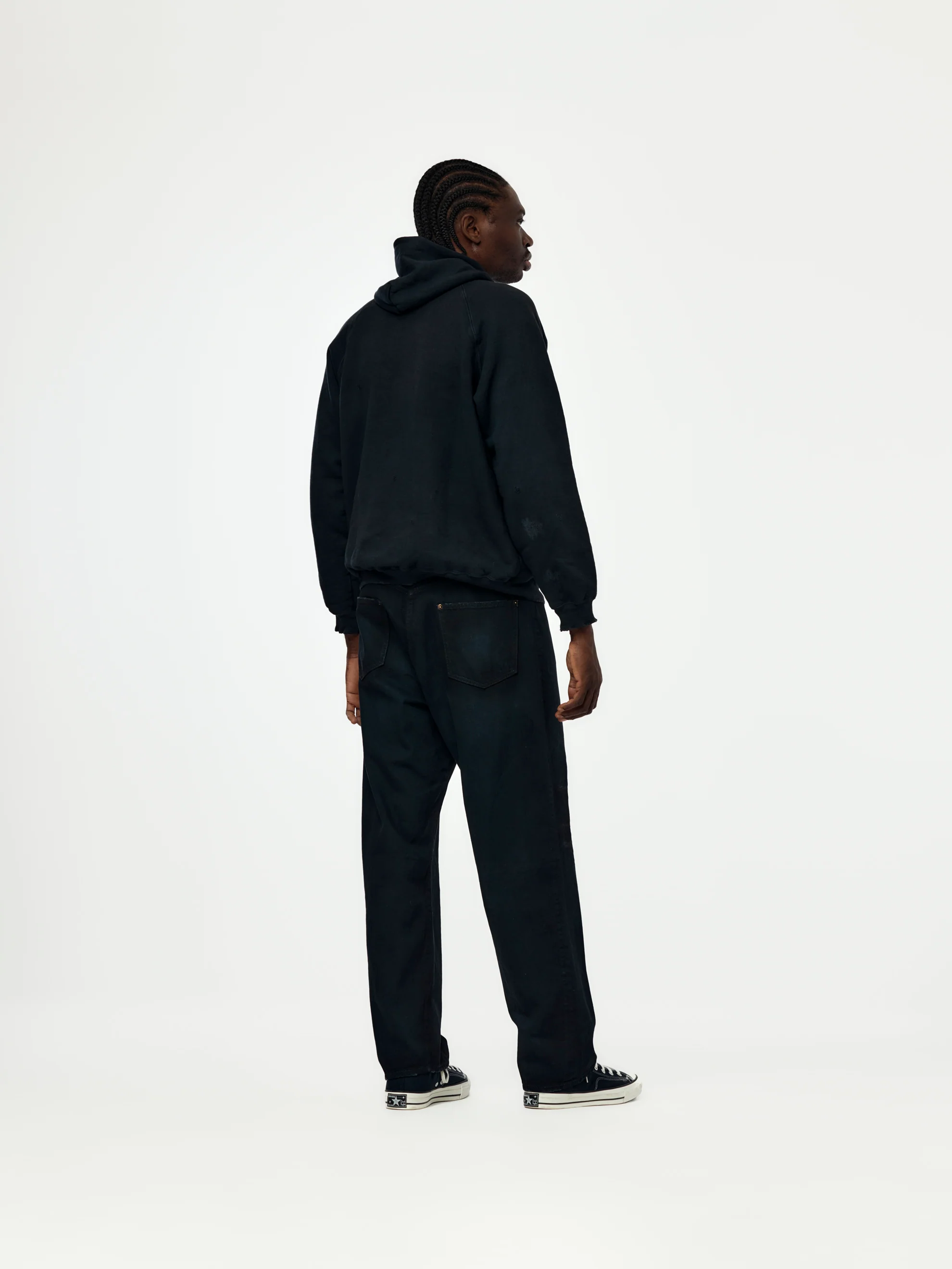A.PRESSE x Union No.22 Wide Denim Pants (Black) - Image 6