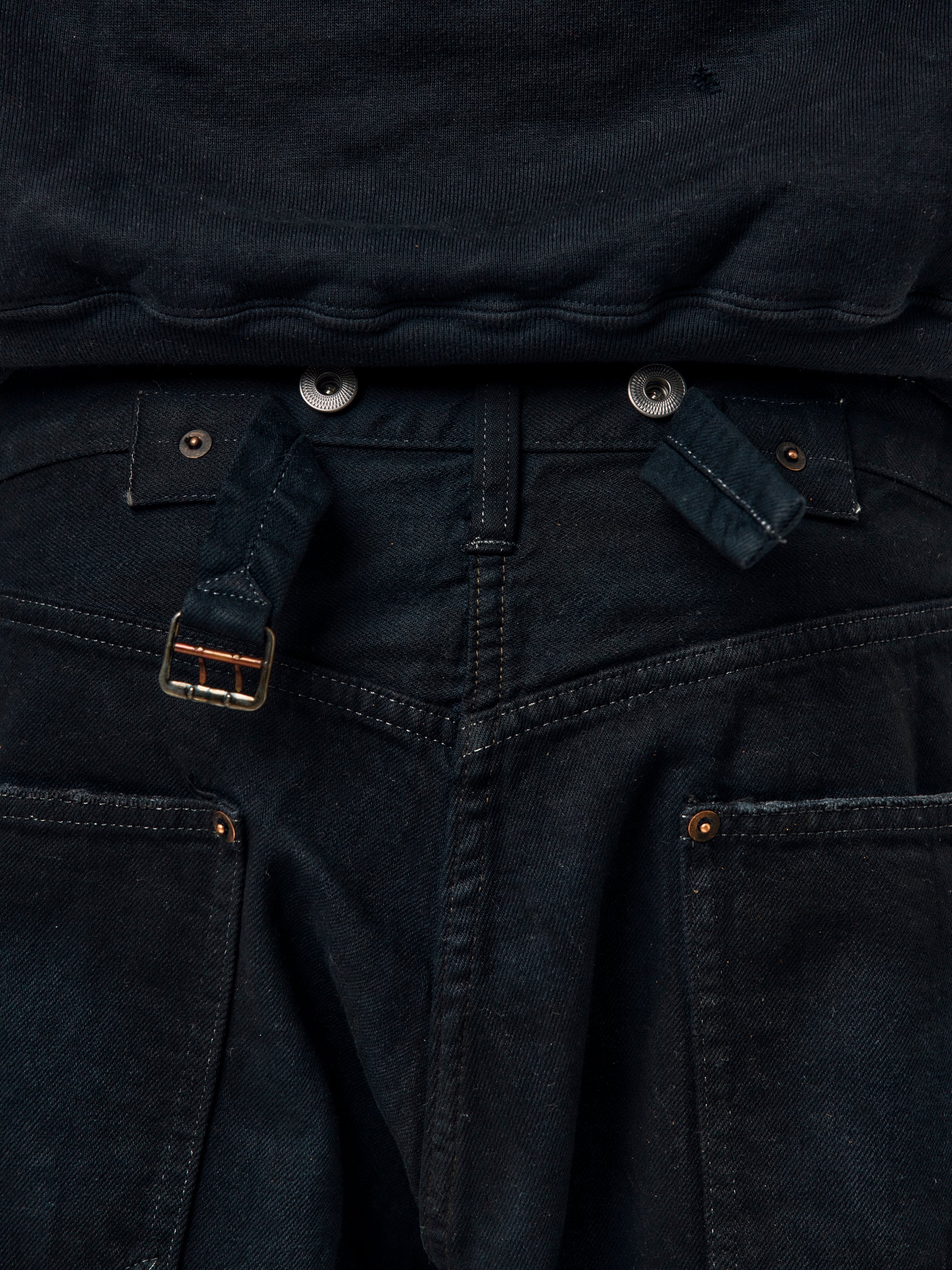A.PRESSE x Union No.22 Wide Denim Pants (Black) - Image 7