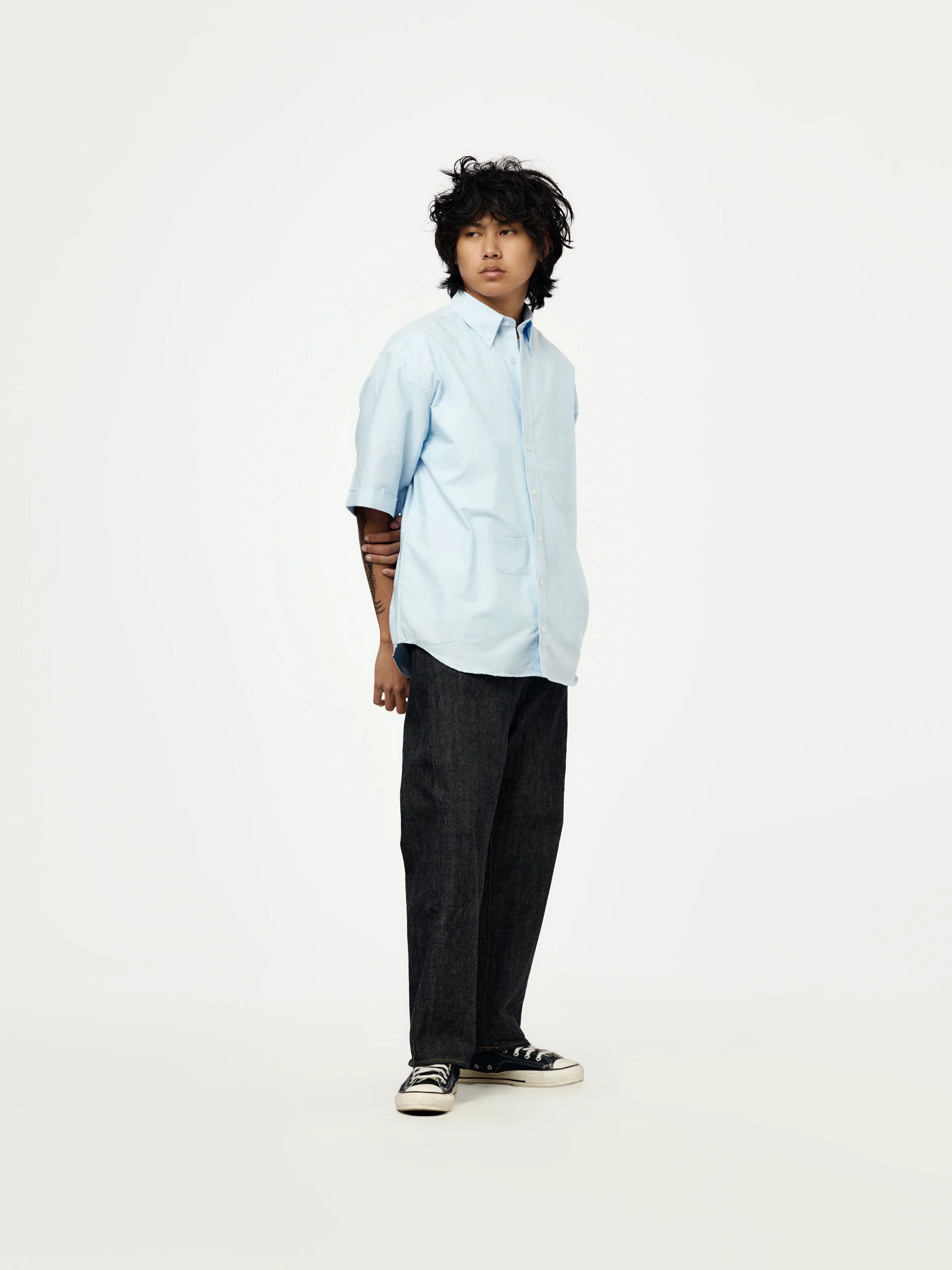 Short Sleeve Oxford (Sky Blue) - Image 5