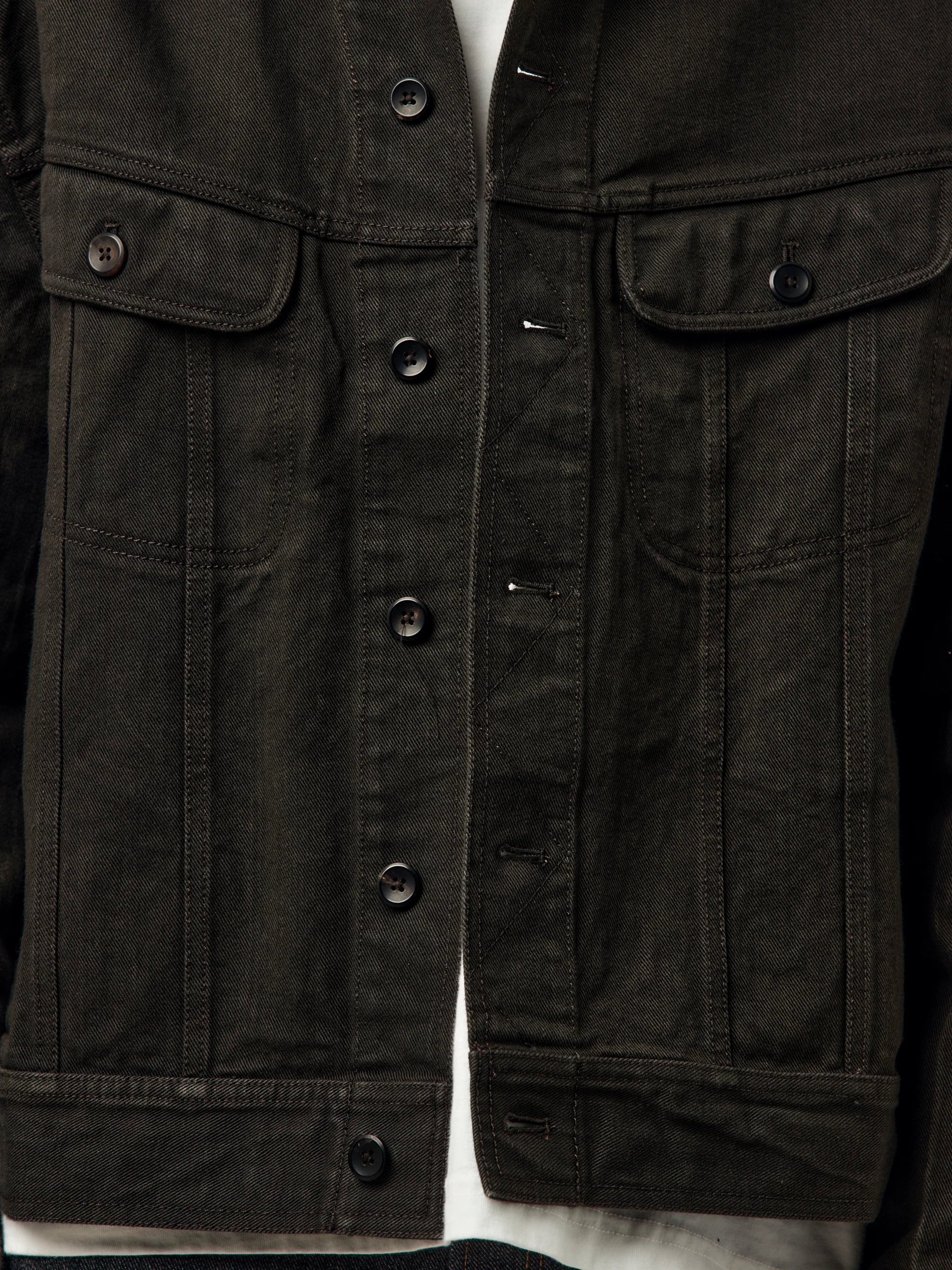 Sulphur Dyed Trucker Jacket (Washed Black) - Image 6