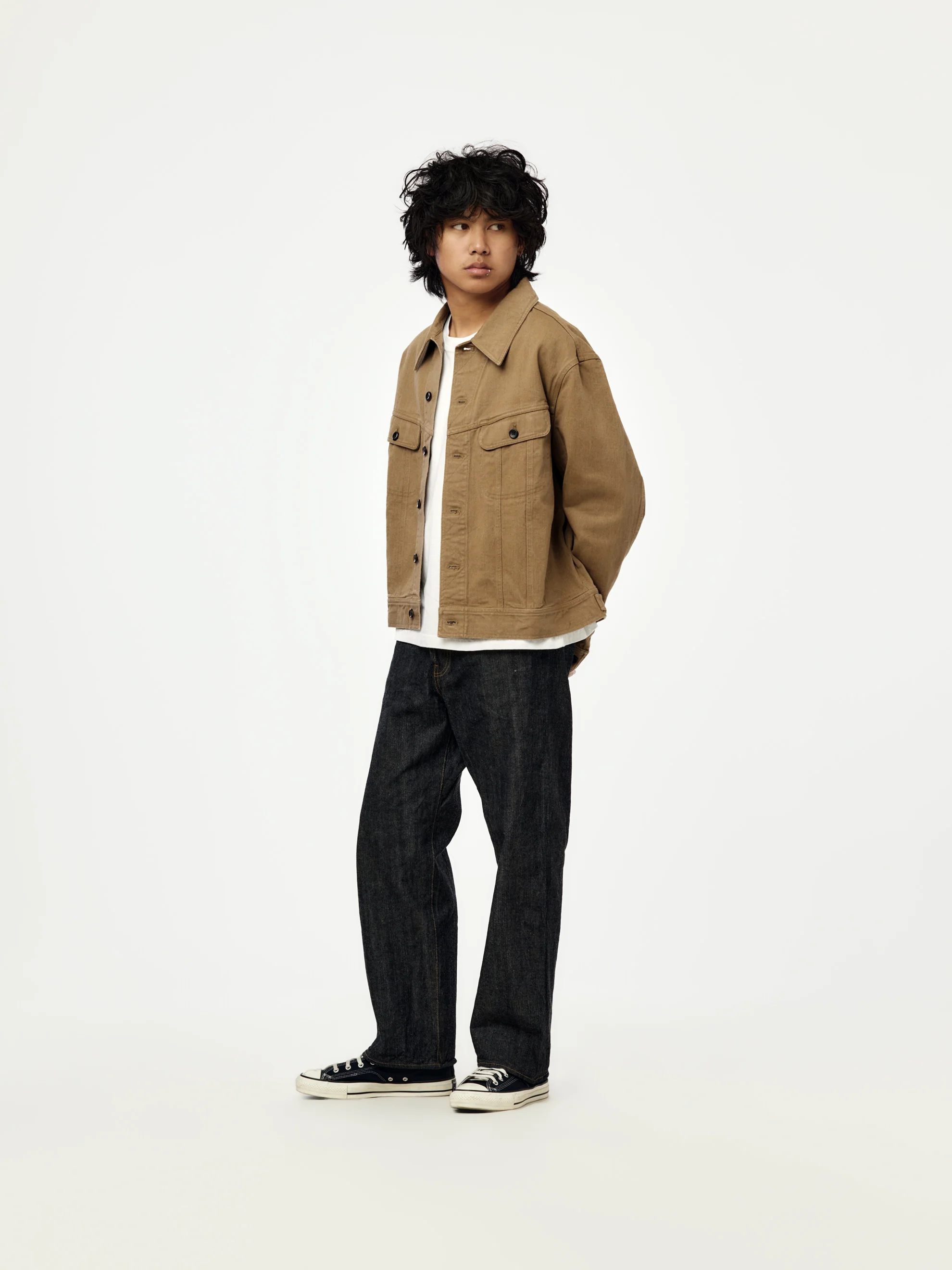Sulphur Dyed Trucker Jacket (Washed Brown) - Image 4
