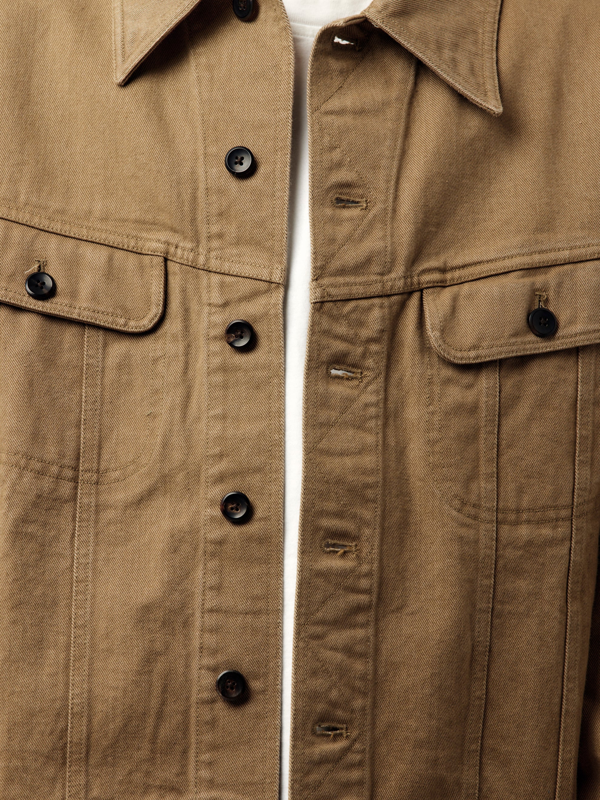 Sulphur Dyed Trucker Jacket (Washed Brown) - Image 6