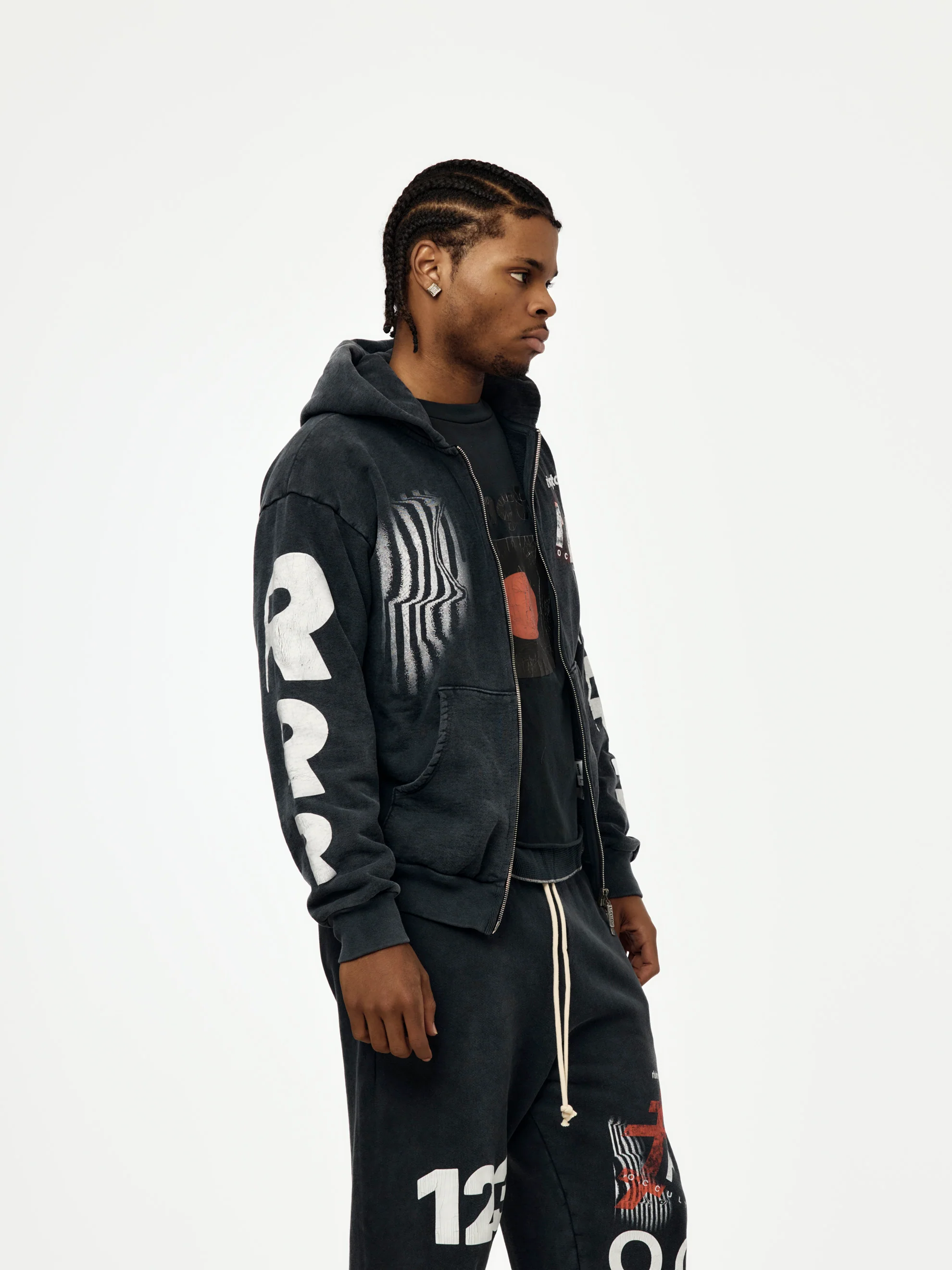 APOCRYPHA PIOUS ZIP HOODIE (Mechanic Black) - Image 2