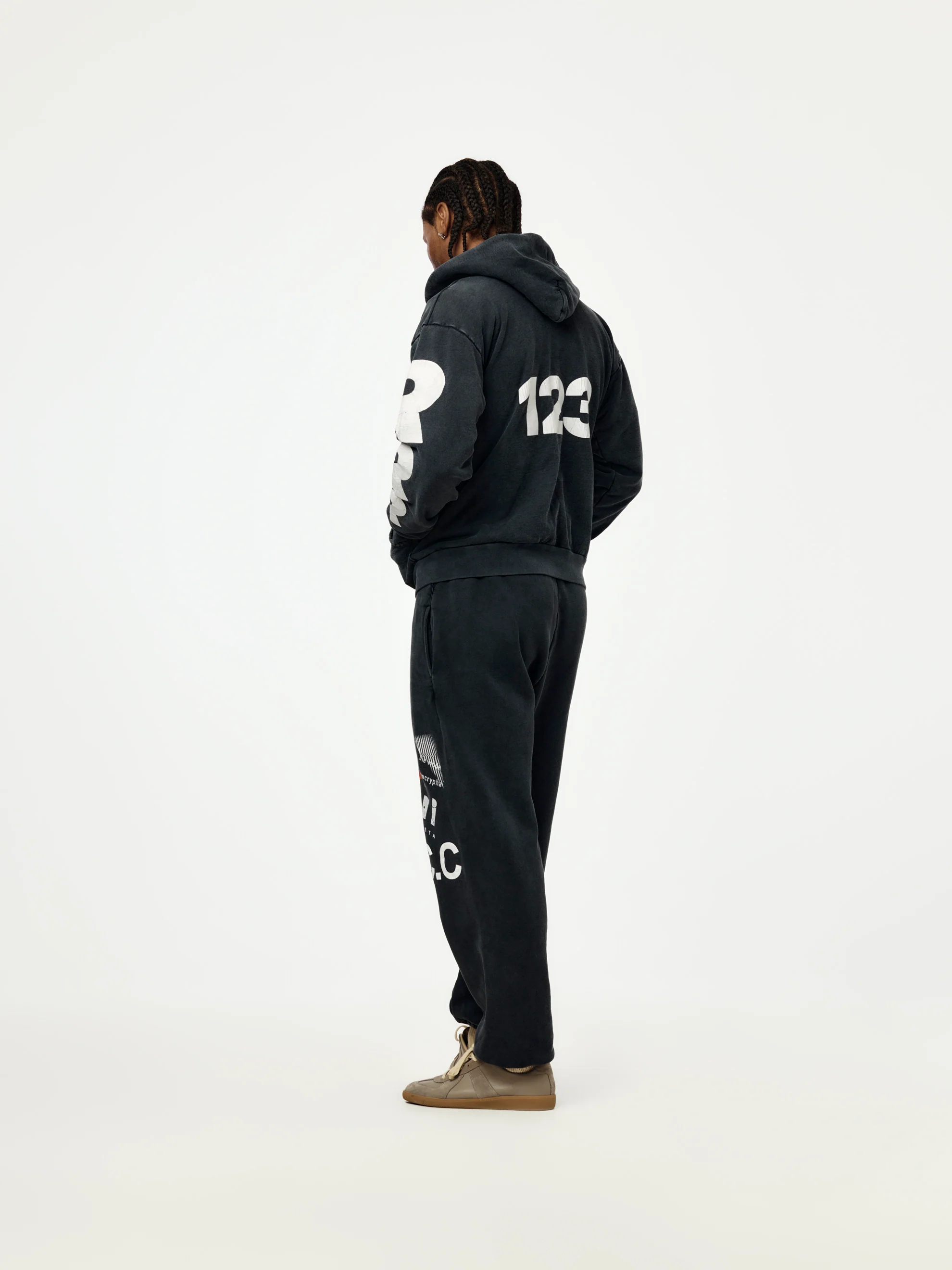 APOCRYPHA PIOUS ZIP HOODIE (Mechanic Black) - Image 5