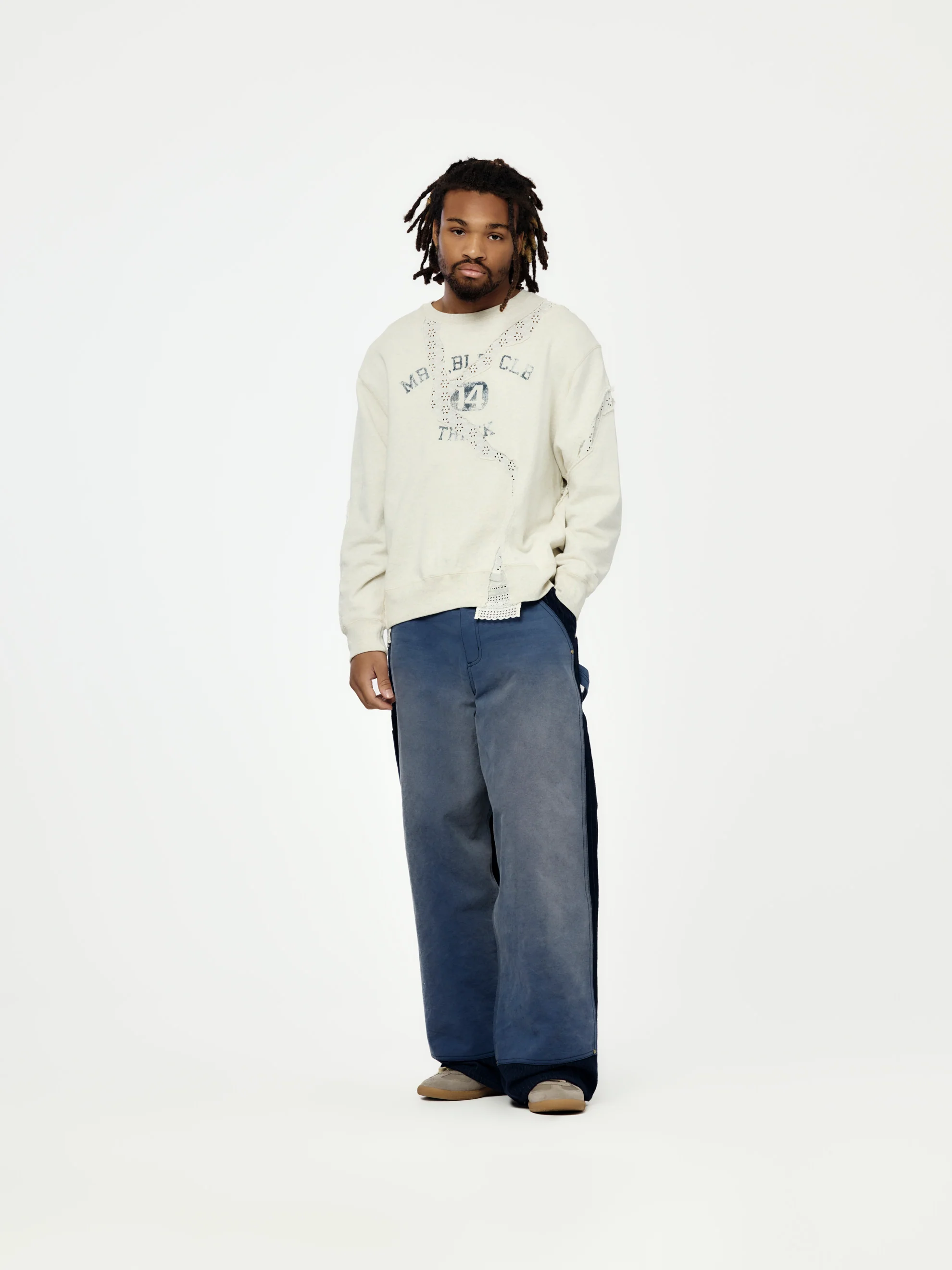 Asymmetric Sweat T-Shirt (Oatmeal) - Image 4