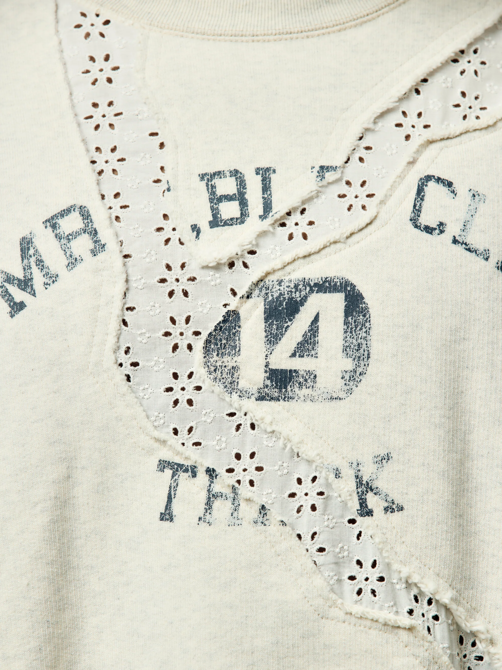 Asymmetric Sweat T-Shirt (Oatmeal) - Image 6