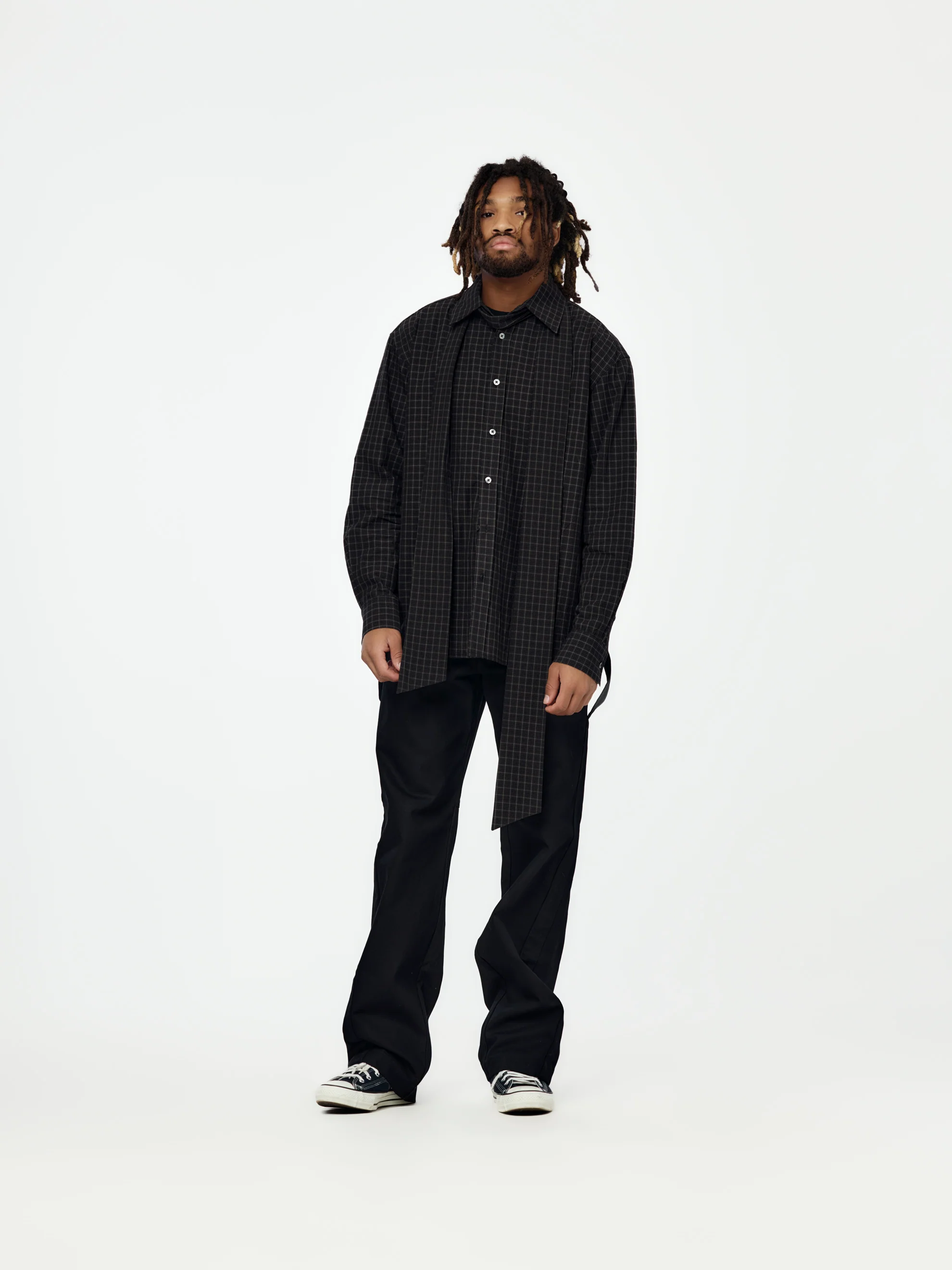 Banker Shirt (Black Plaid) - Image 4