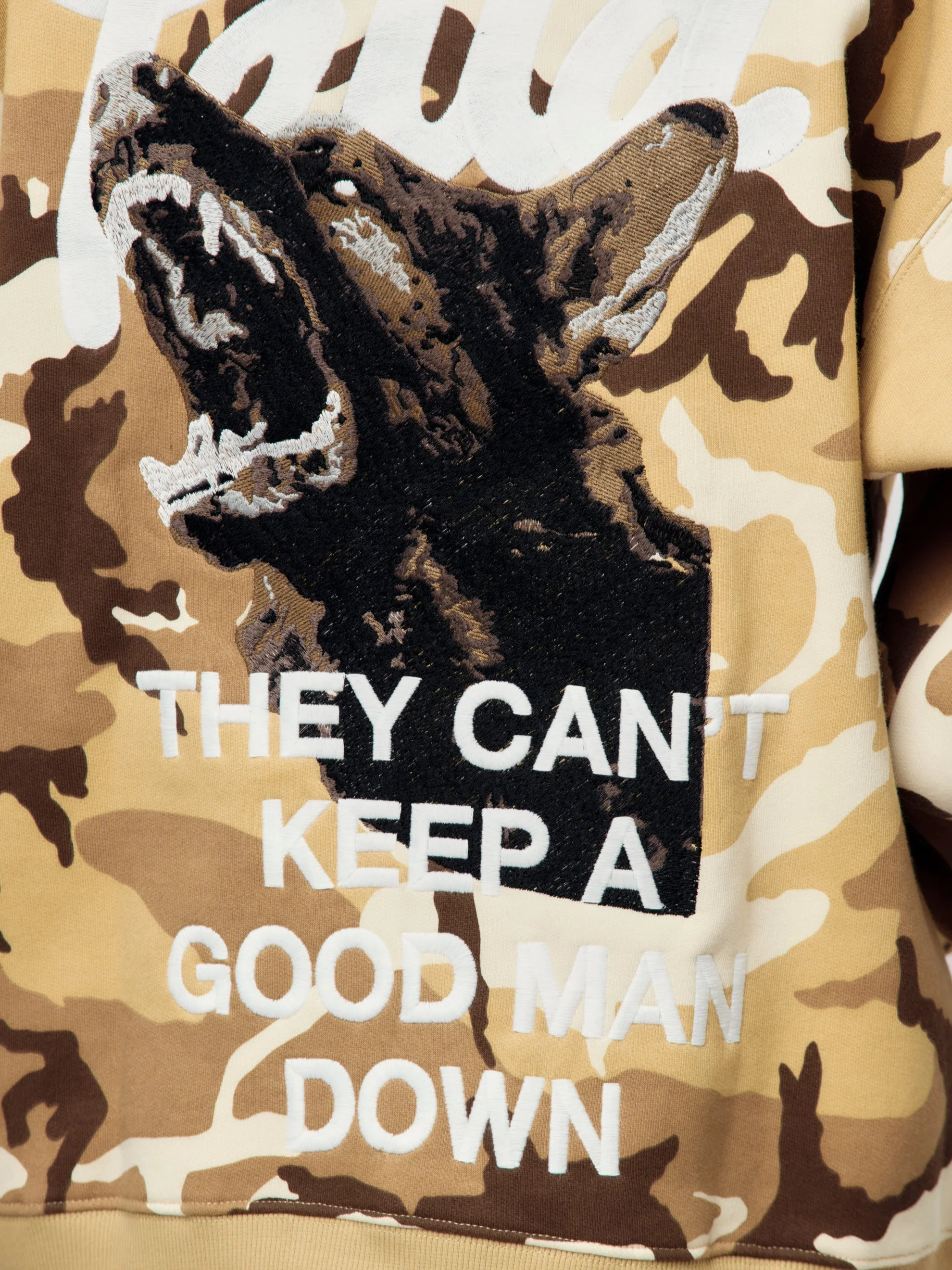 Bark Woodland Camo Boxy Hooded Sweater (Sand Dollar) - Image 6
