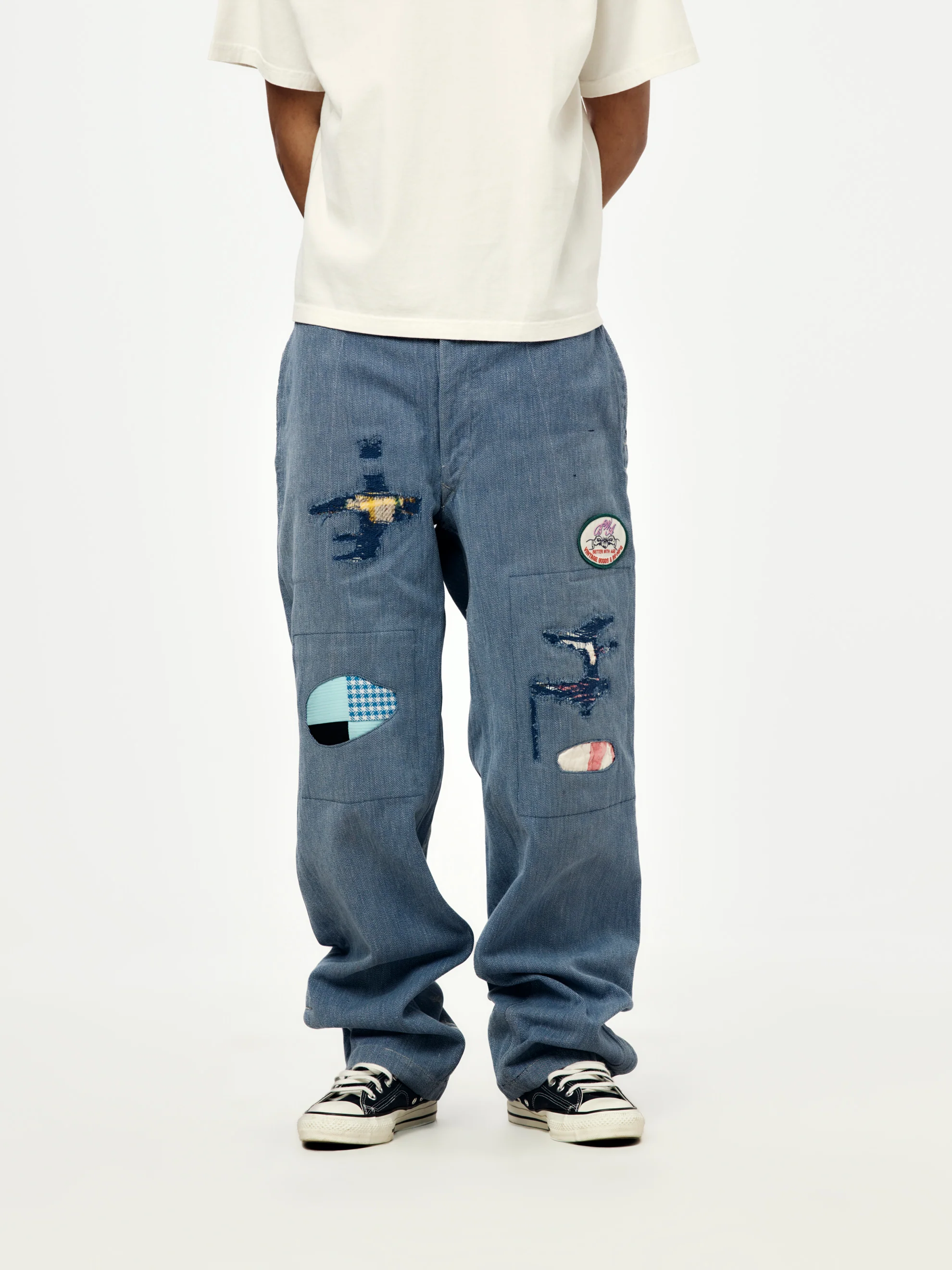 Belmond '50s Buckle-Back Trouser (Blue)