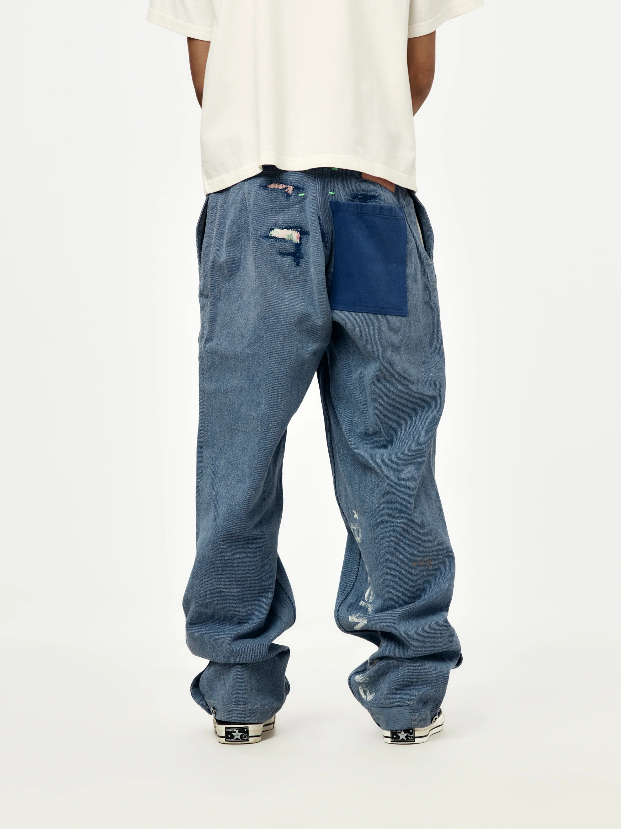 Belmond '50s Buckle-Back Trouser (Blue) - Image 3