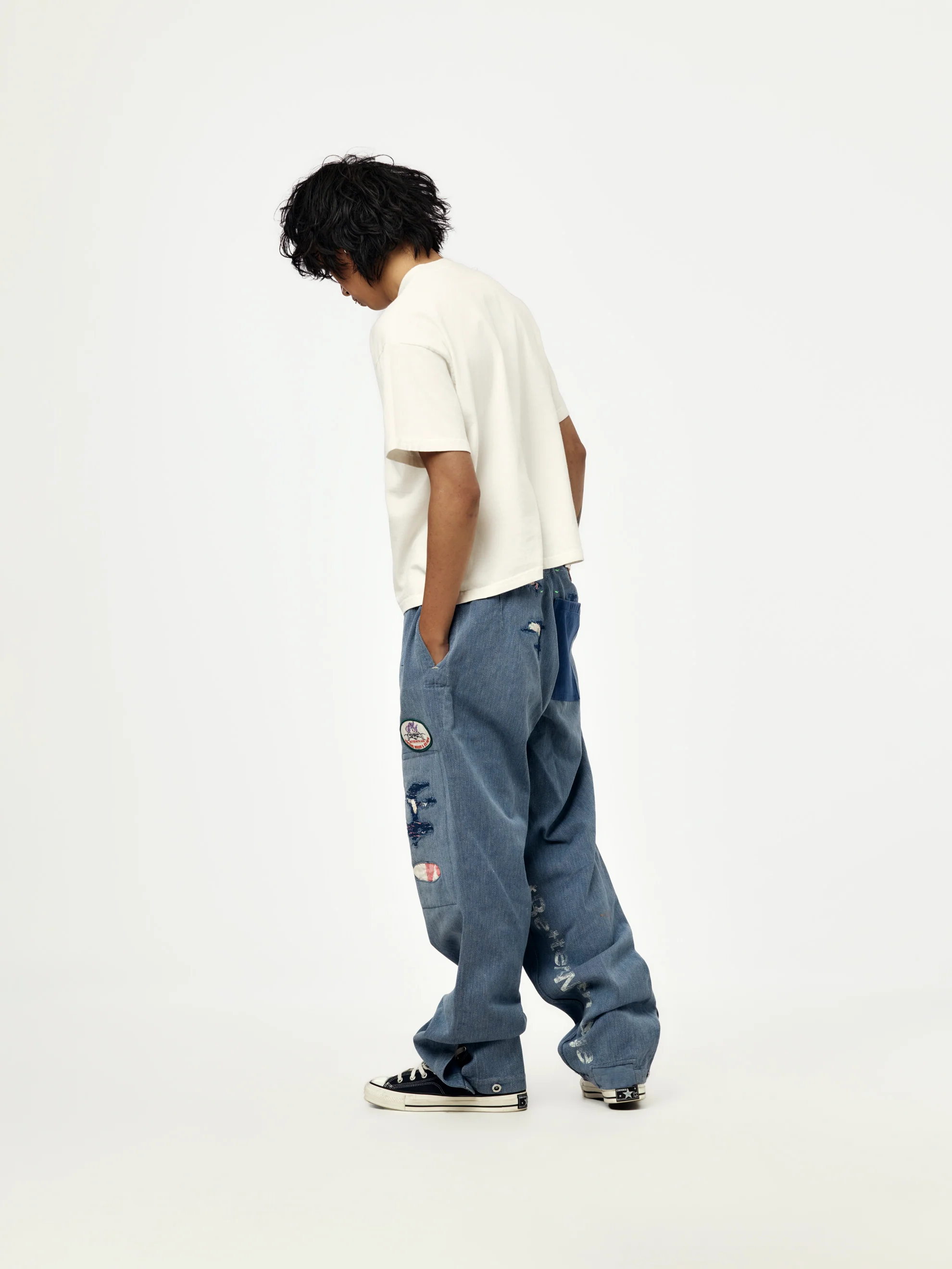 Belmond '50s Buckle-Back Trouser (Blue) - Image 5