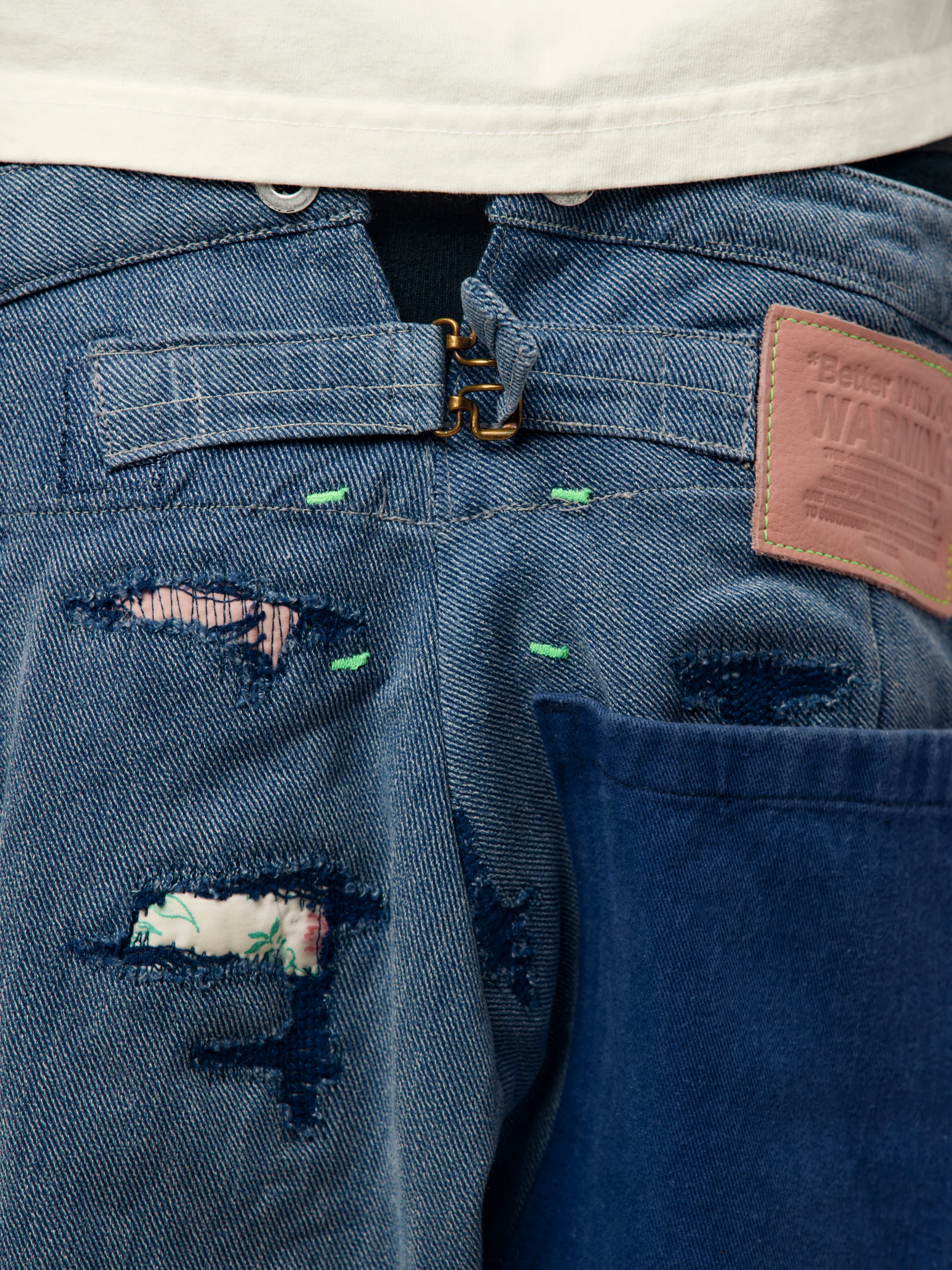 Belmond '50s Buckle-Back Trouser (Blue) - Image 7