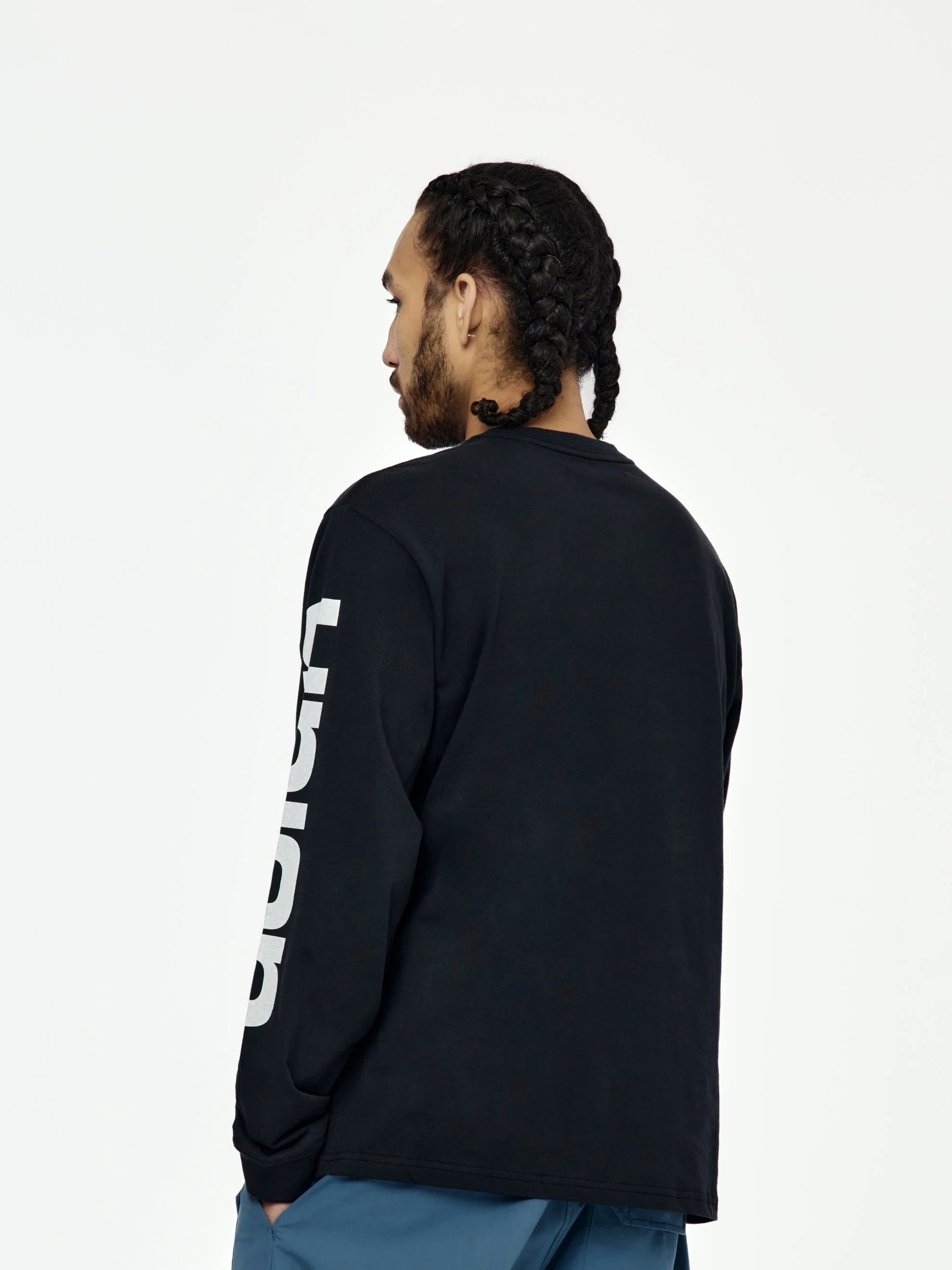 Blanked L/S Tee (Black) - Image 3