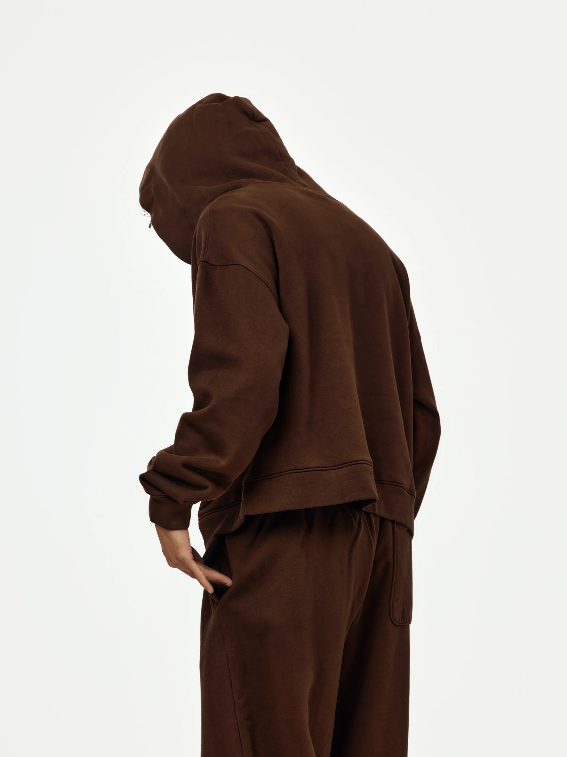 box crop hoodie (brown) - Image 3