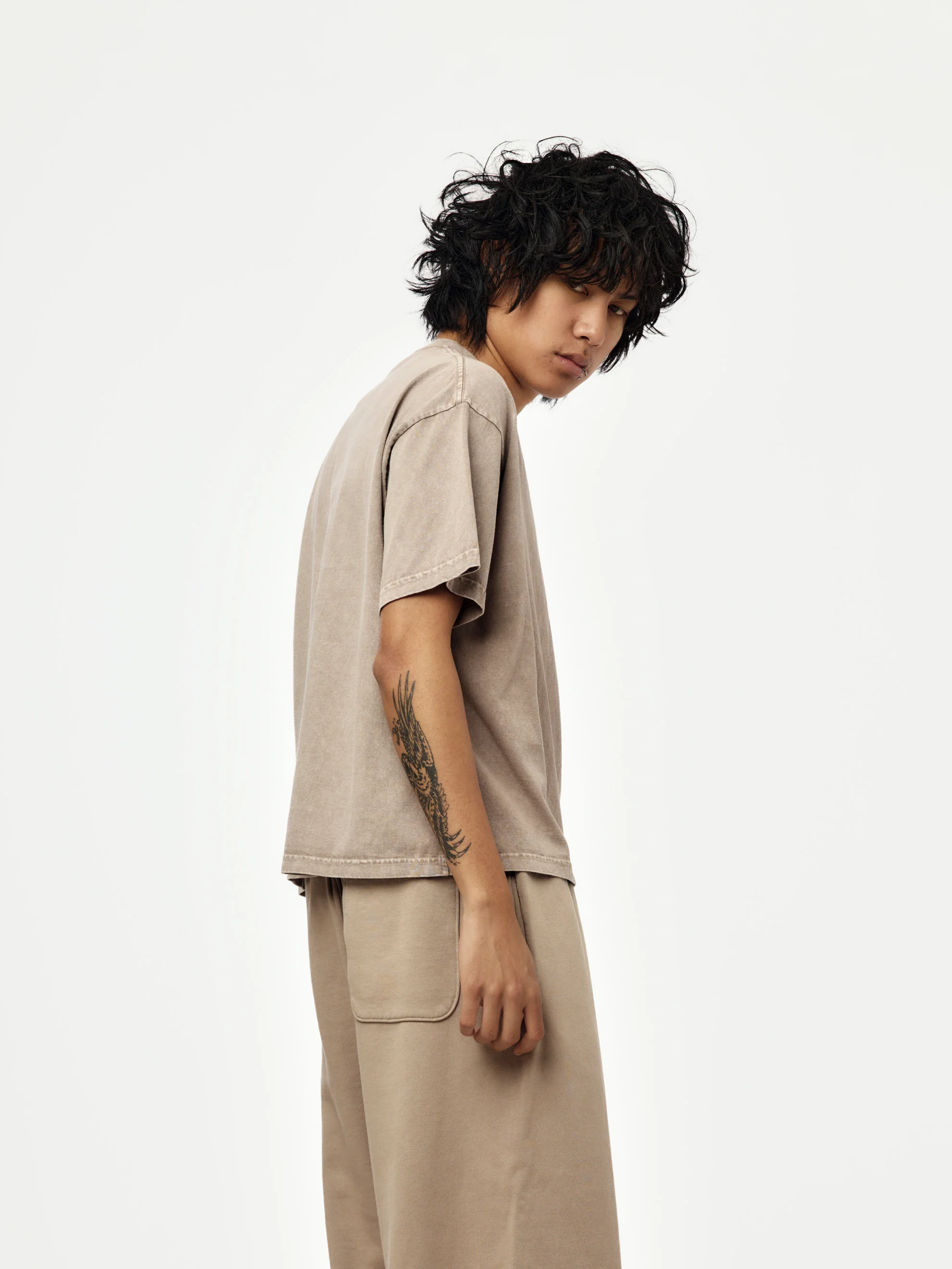 box crop tee (washed dune) - Image 3