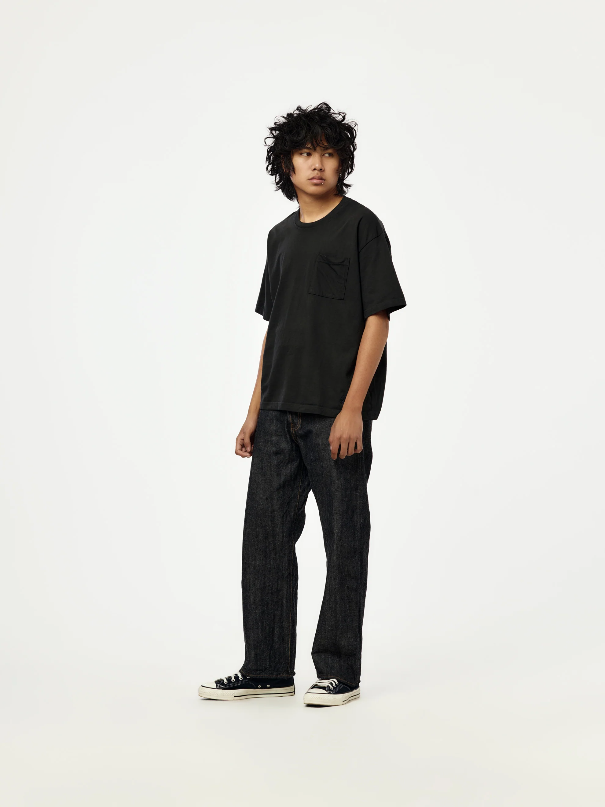 Boxy Pocket Tee (Black) - Image 4