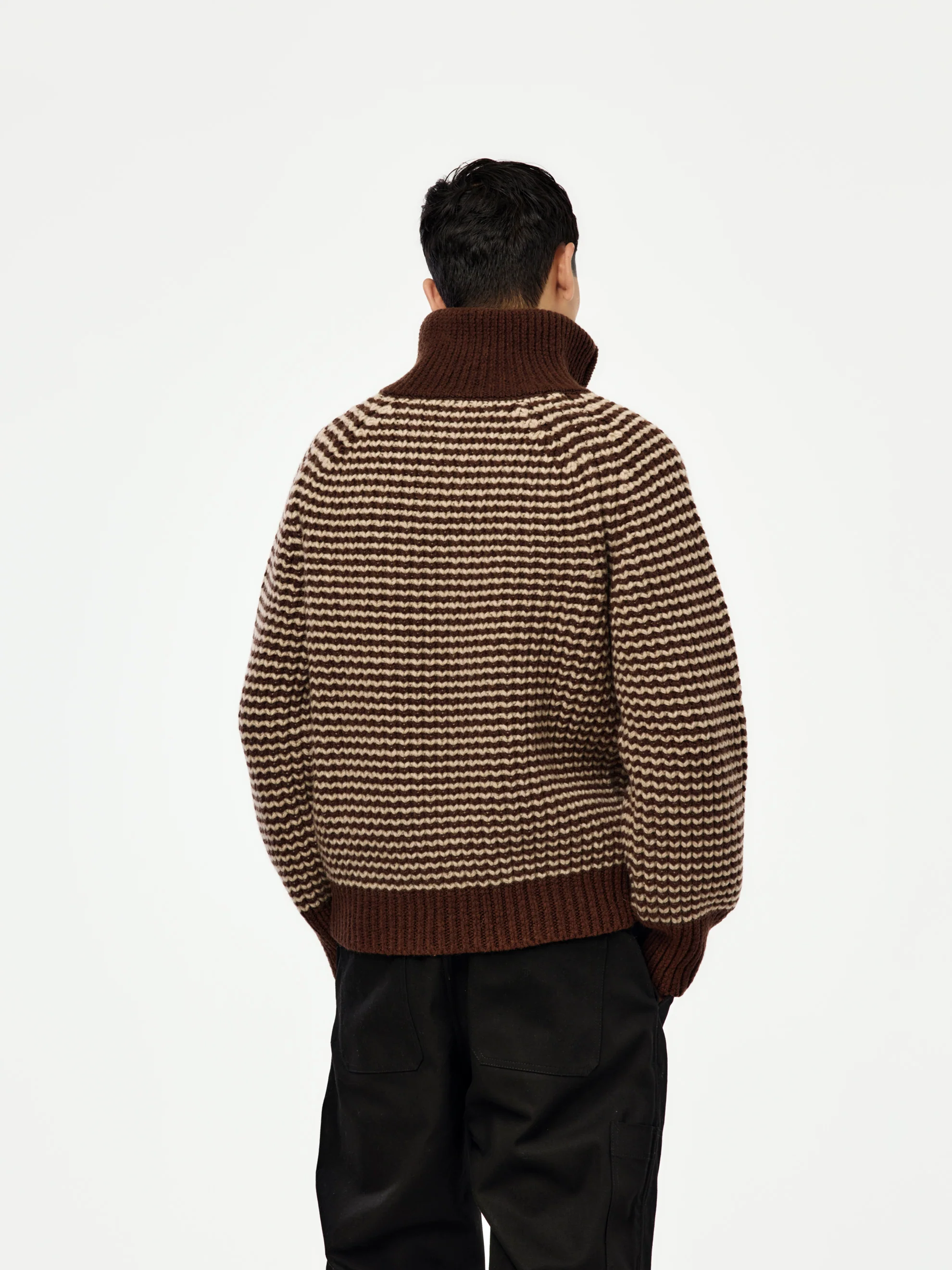 BRISTOL RIBBED 1/4 ZIP JUMPER - Image 3