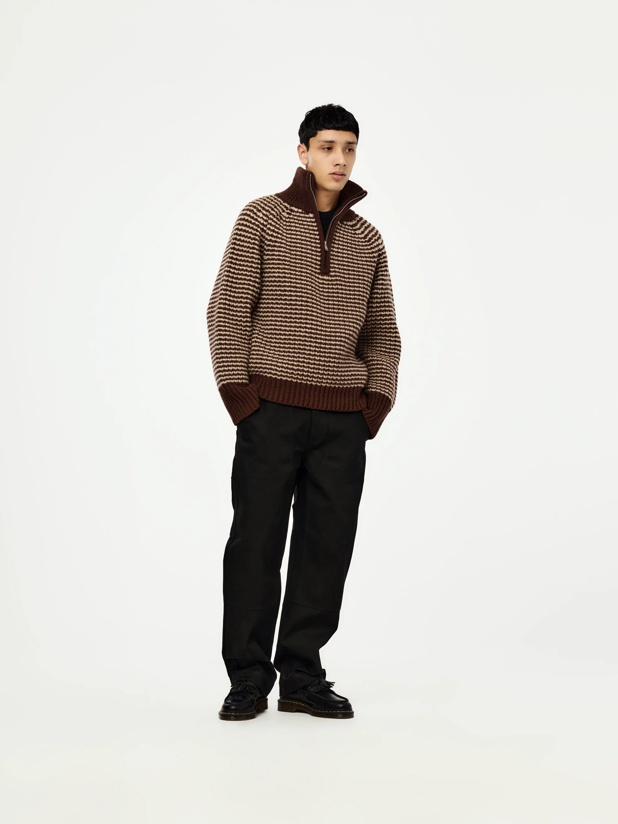 BRISTOL RIBBED 1/4 ZIP JUMPER - Image 4