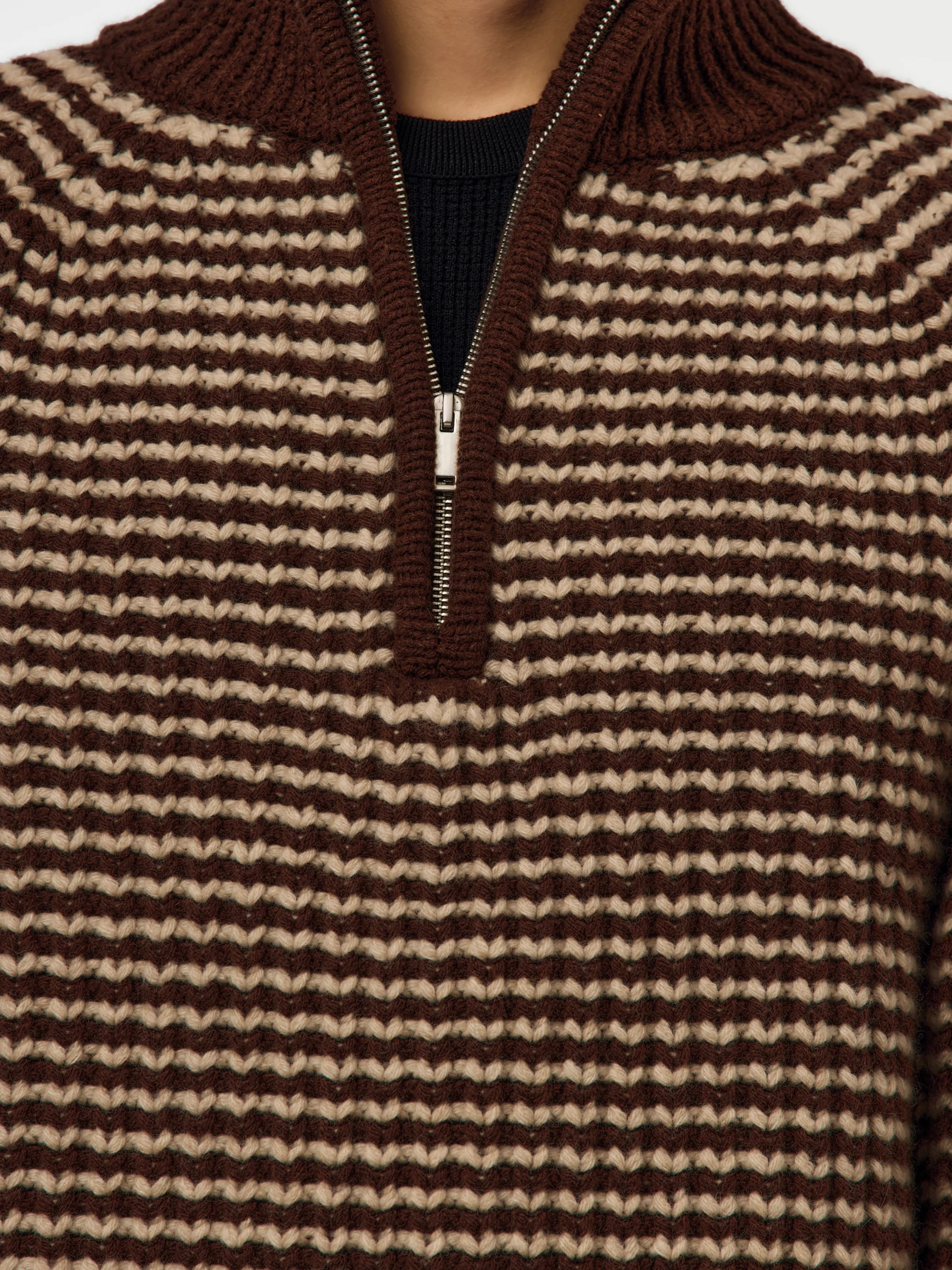 BRISTOL RIBBED 1/4 ZIP JUMPER - Image 6