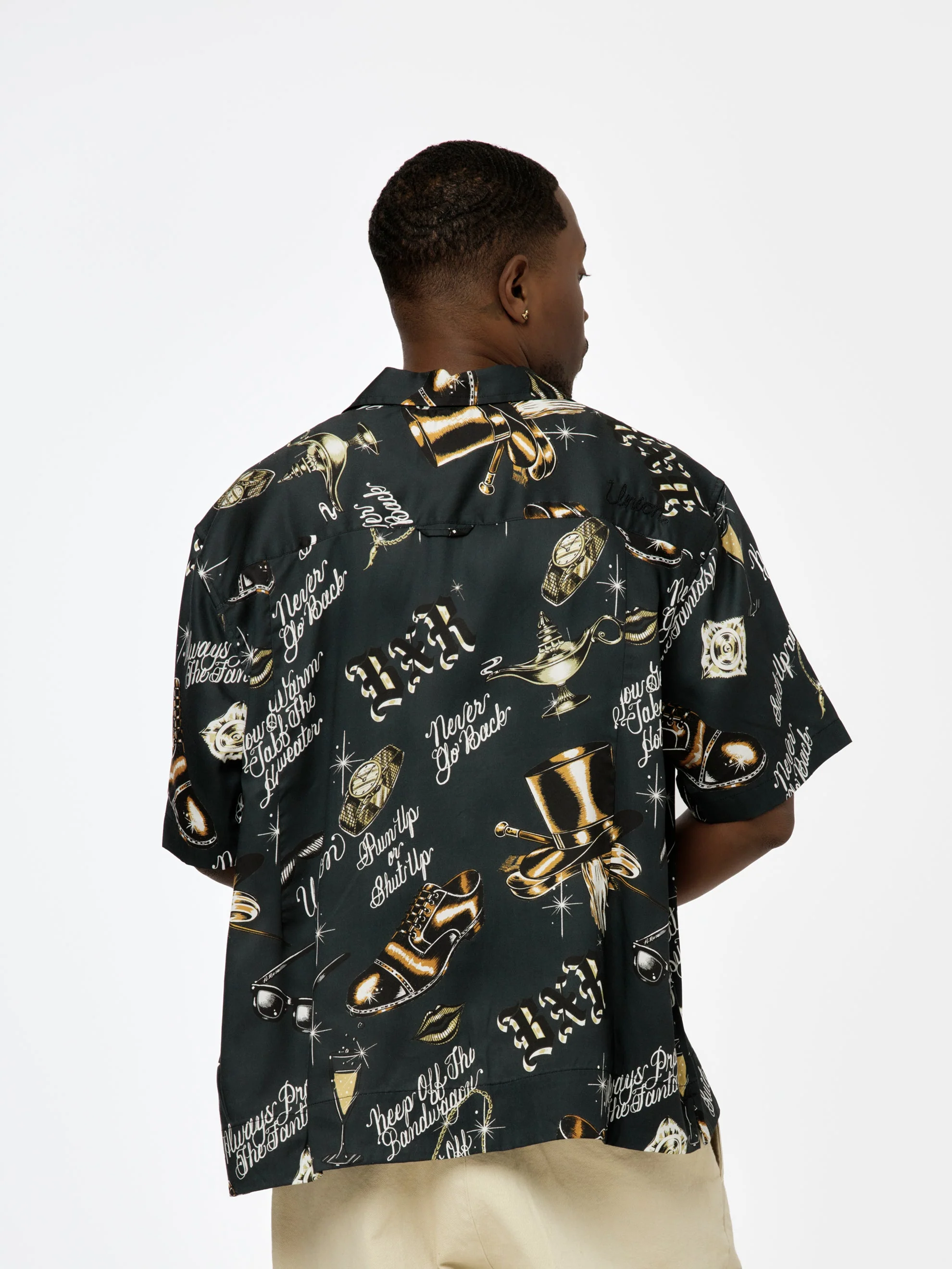 BXR + UNION GENTS OF DESIRE S/S BUTTON UP SHIRT (Black) - Image 3