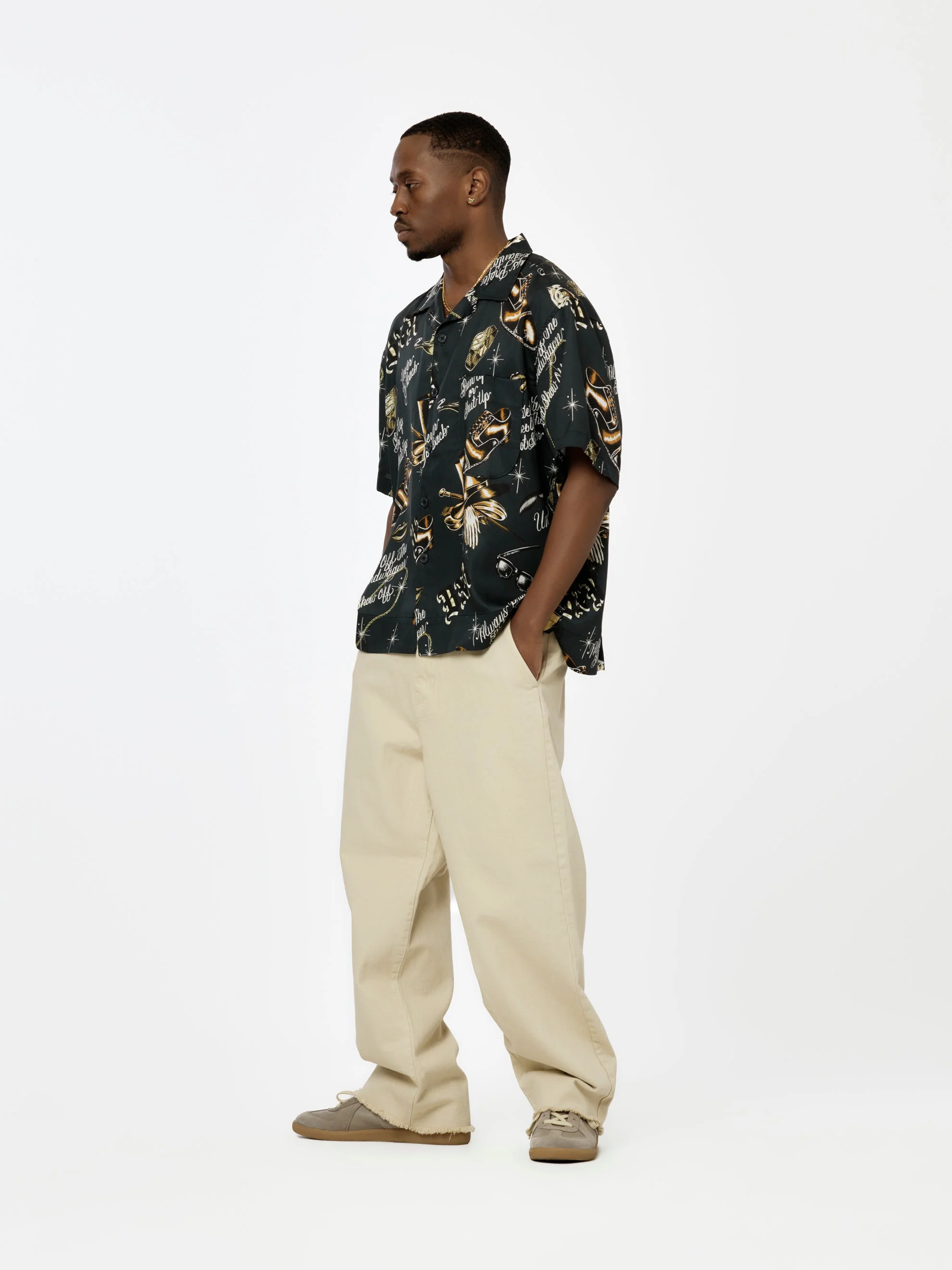 BXR + UNION GENTS OF DESIRE S/S BUTTON UP SHIRT (Black) - Image 4