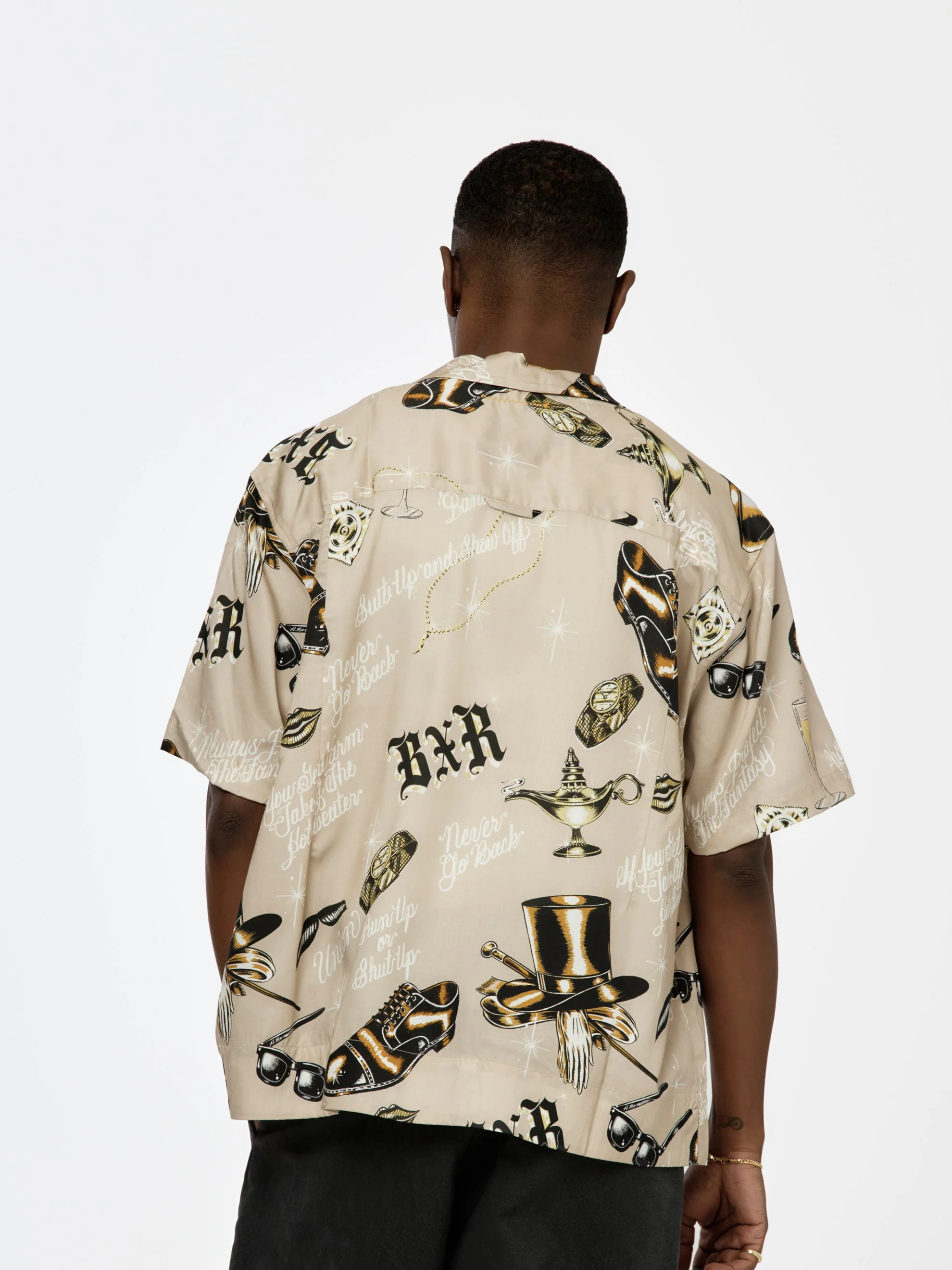 BXR + UNION GENTS OF DESIRE S/S BUTTON UP SHIRT (Grey) - Image 3