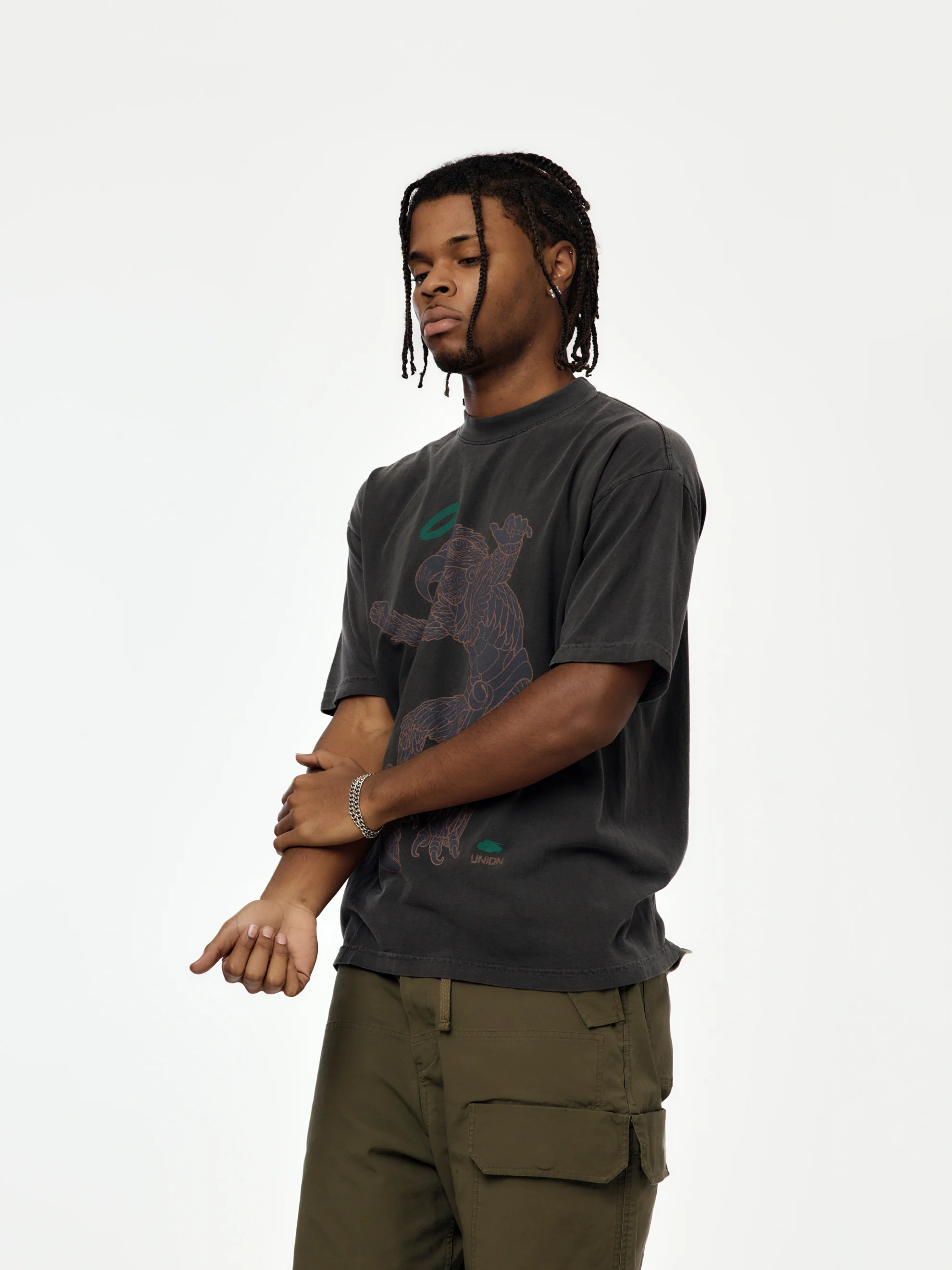 Union x HEADQUARTER Caballero Aguila Tee (Vintage Black) - Image 2