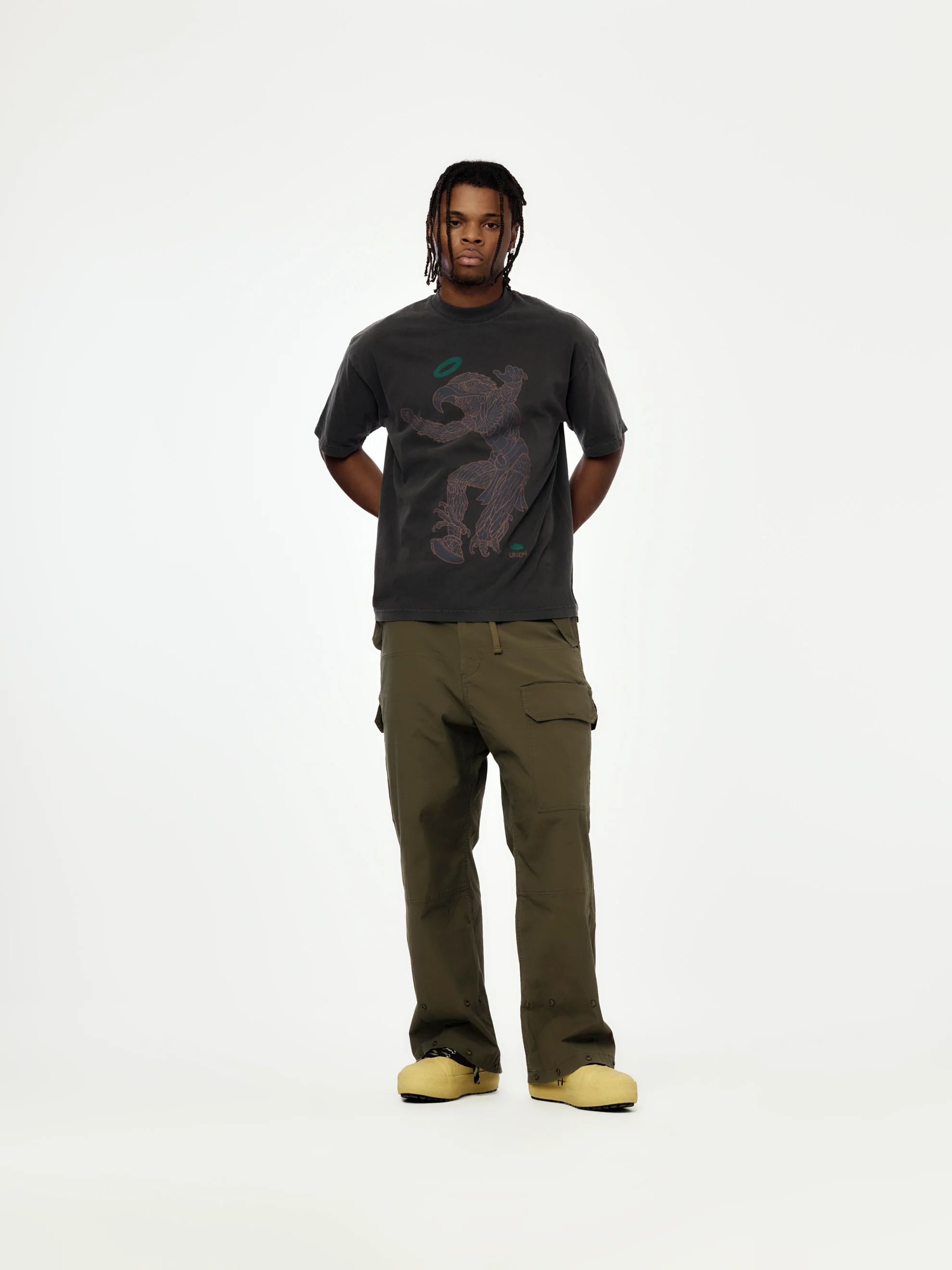 Union x HEADQUARTER Caballero Aguila Tee (Vintage Black) - Image 4