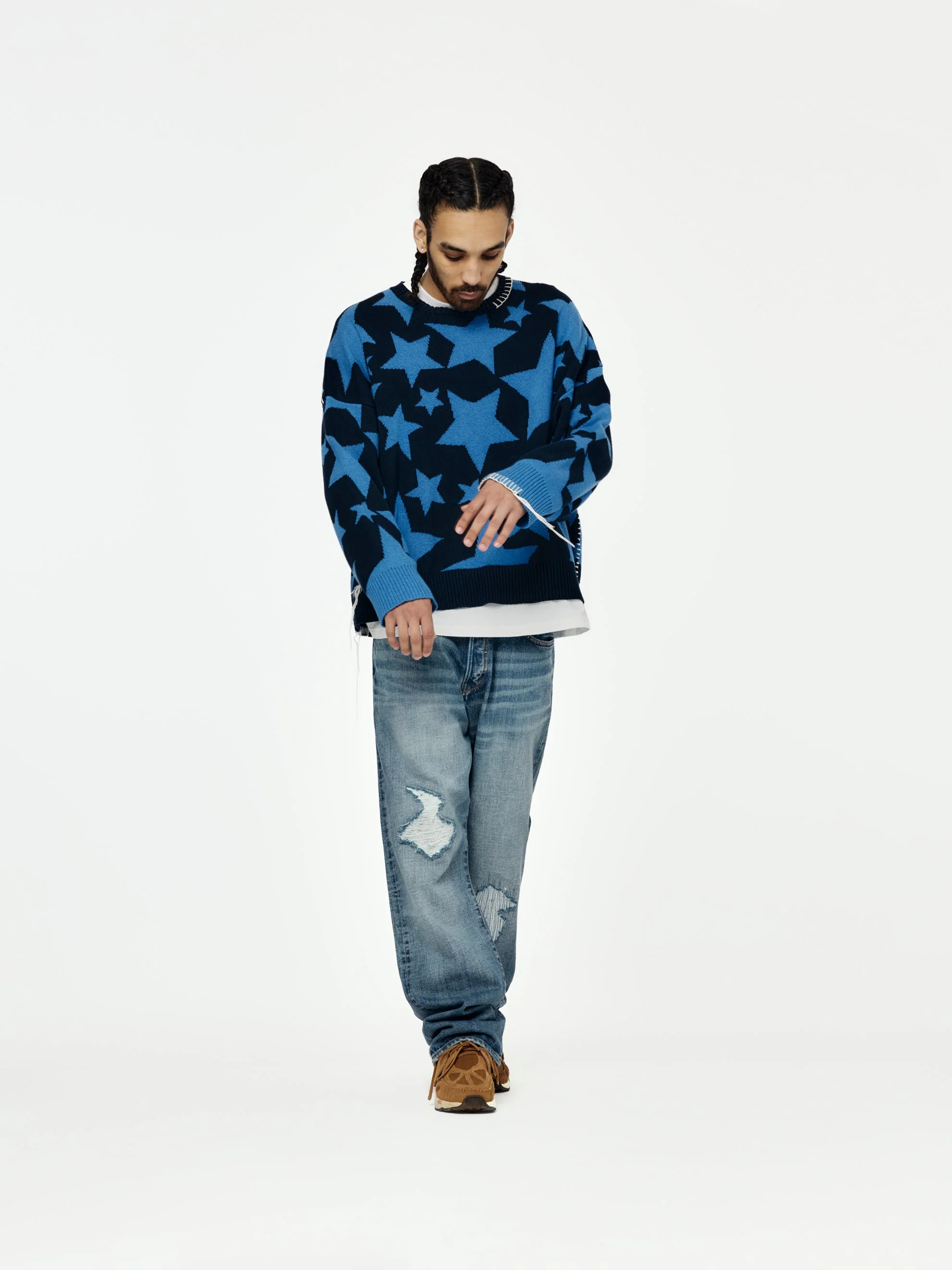 Carter L/S Sweater (Navy) - Image 4