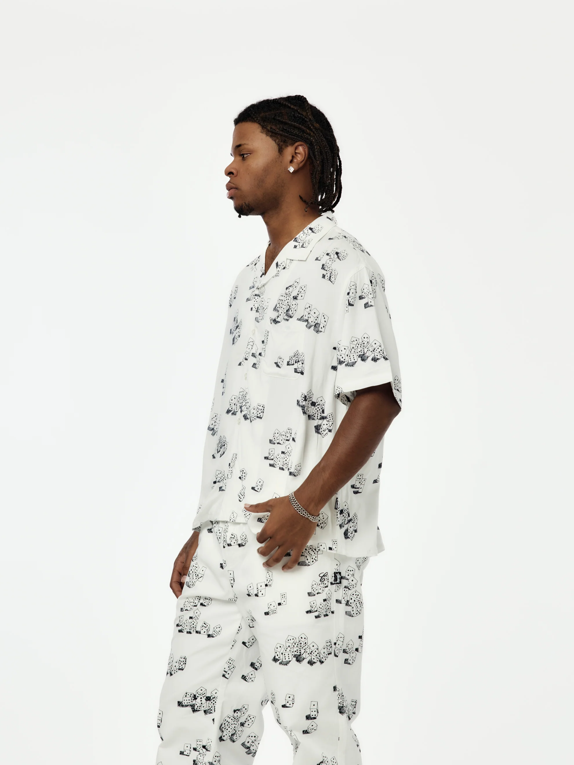 Casinola x Jonas Wood Made By Stussy Beach Shirt (White) - Image 2