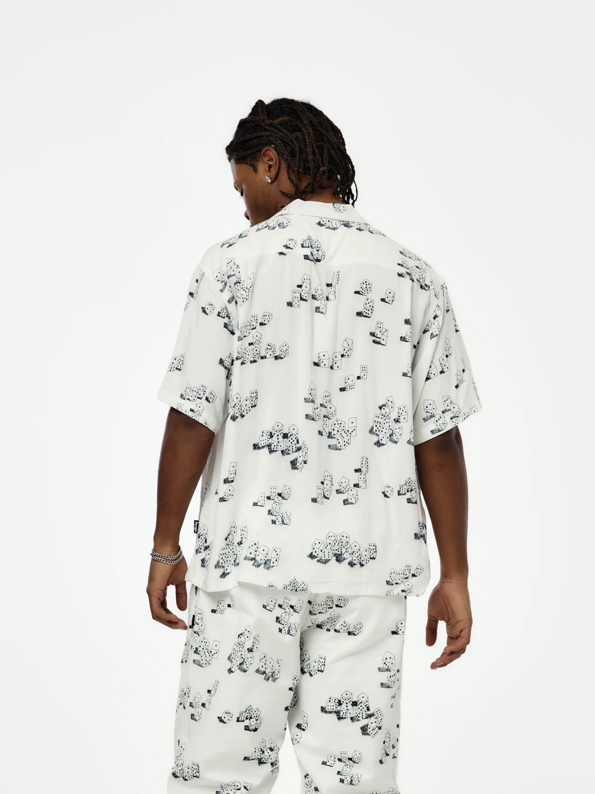 Casinola x Jonas Wood Made By Stussy Beach Shirt (White) - Image 3