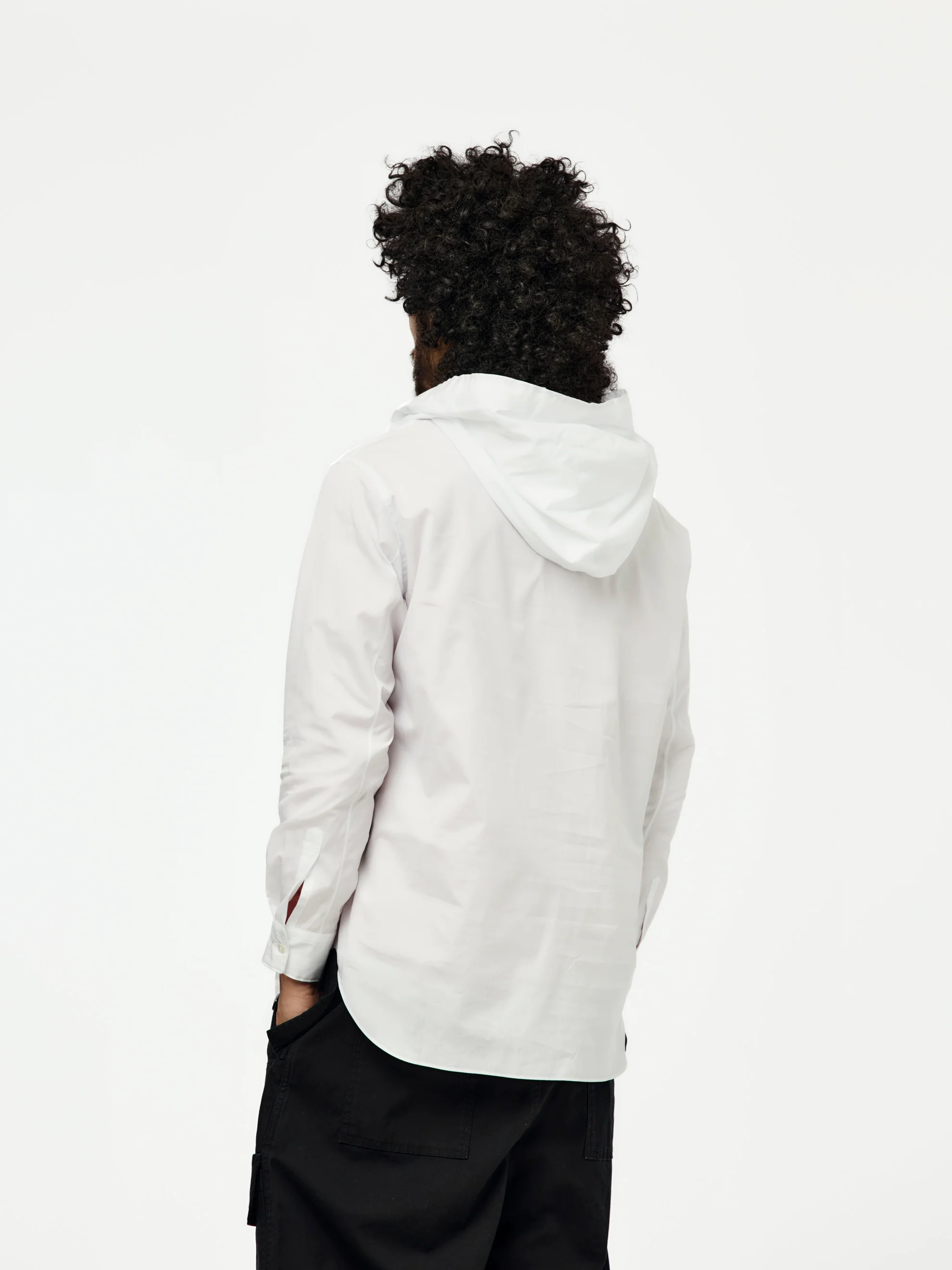 Double Hooded Shirt (White) - Image 3