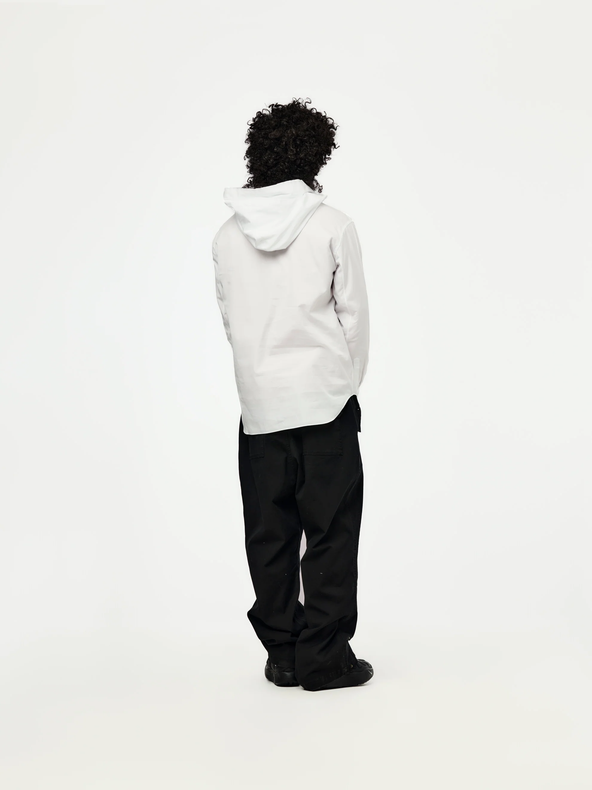 Double Hooded Shirt (White) - Image 5