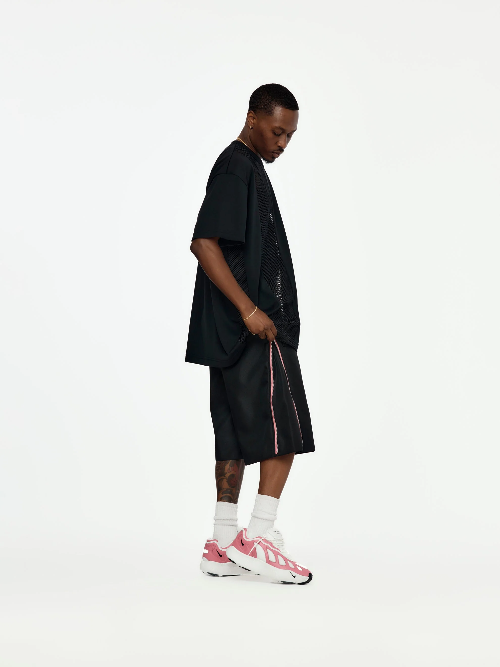 CDG HP Poly Trousers (Black) - Image 4