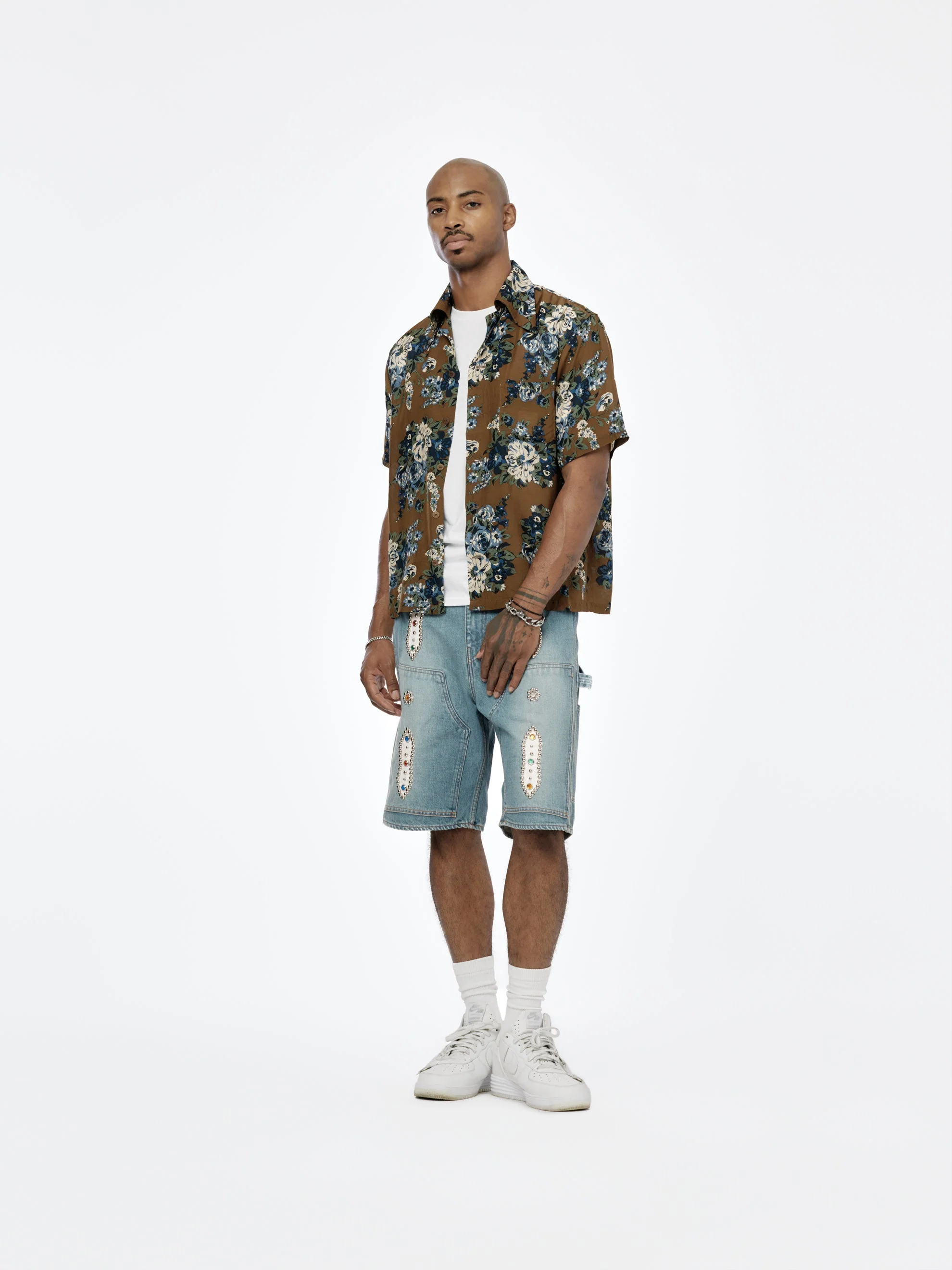 Champetre Maria Wrangle Aloha Shirt (Brown/Khaki) - Image 4