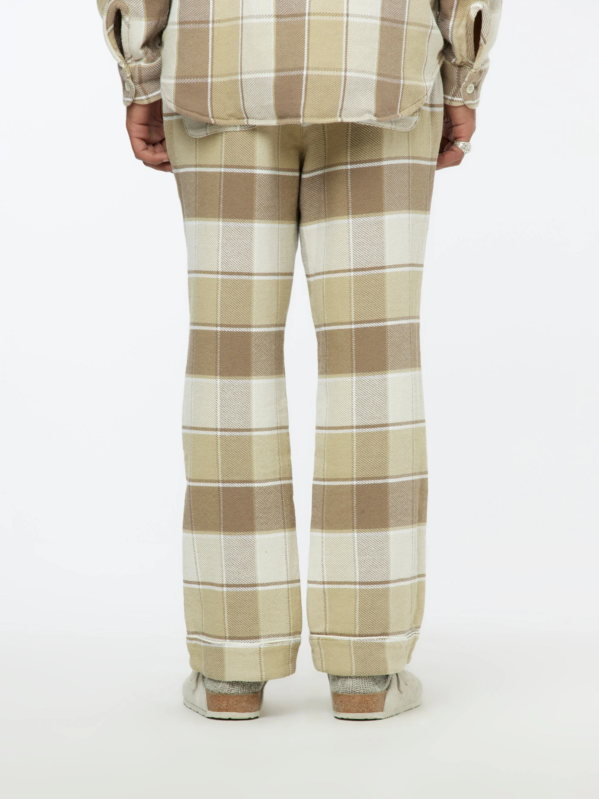 Checkered Pajama Pants (Beige) - Image 4